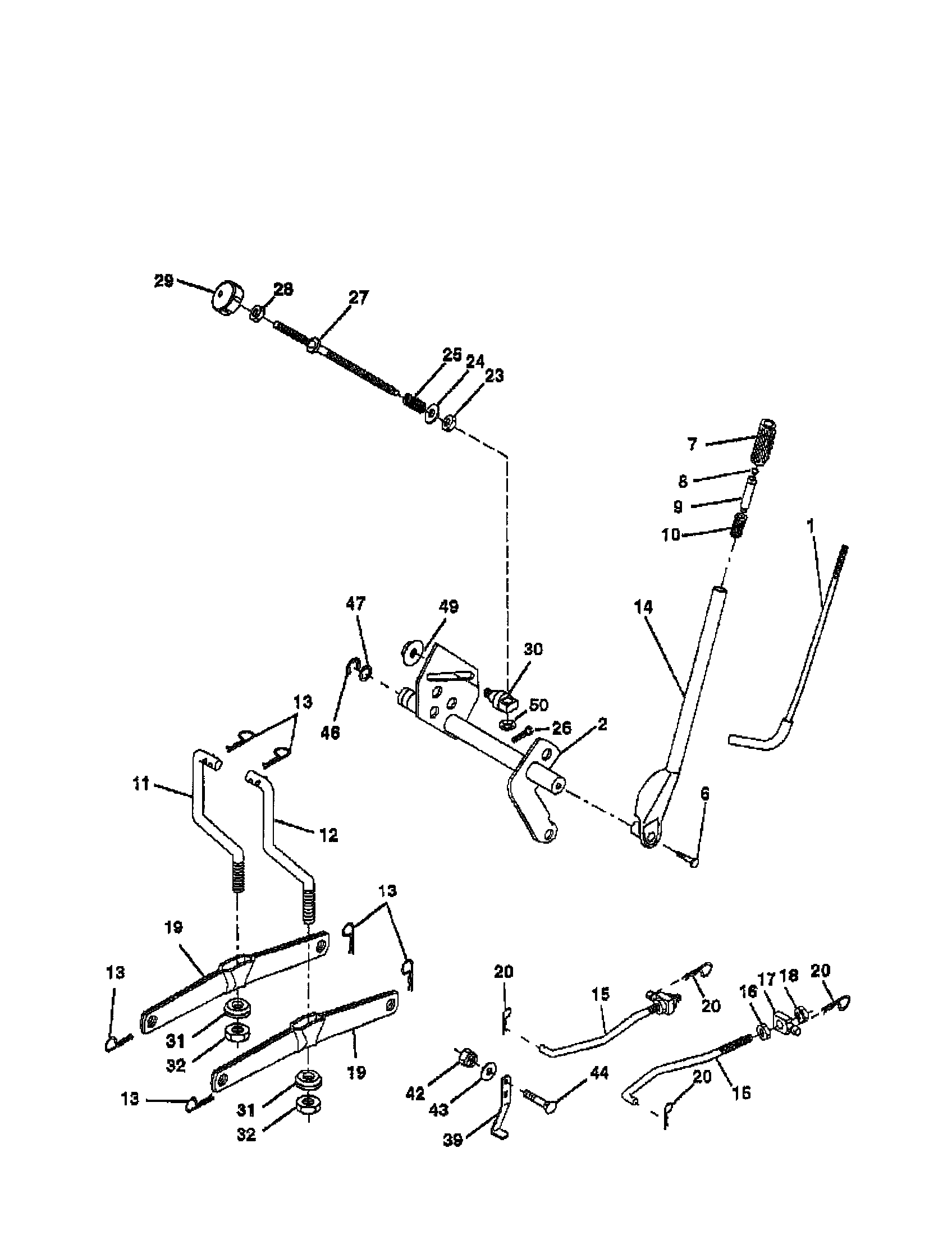 Poulan HDC185H46A lift diagram