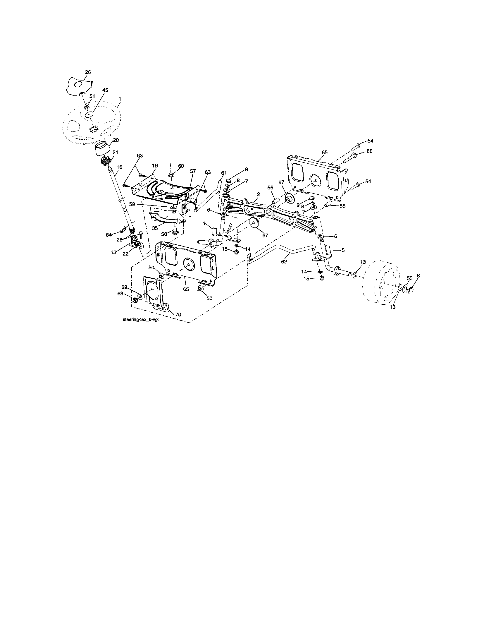 Craftsman 917287320 steering diagram