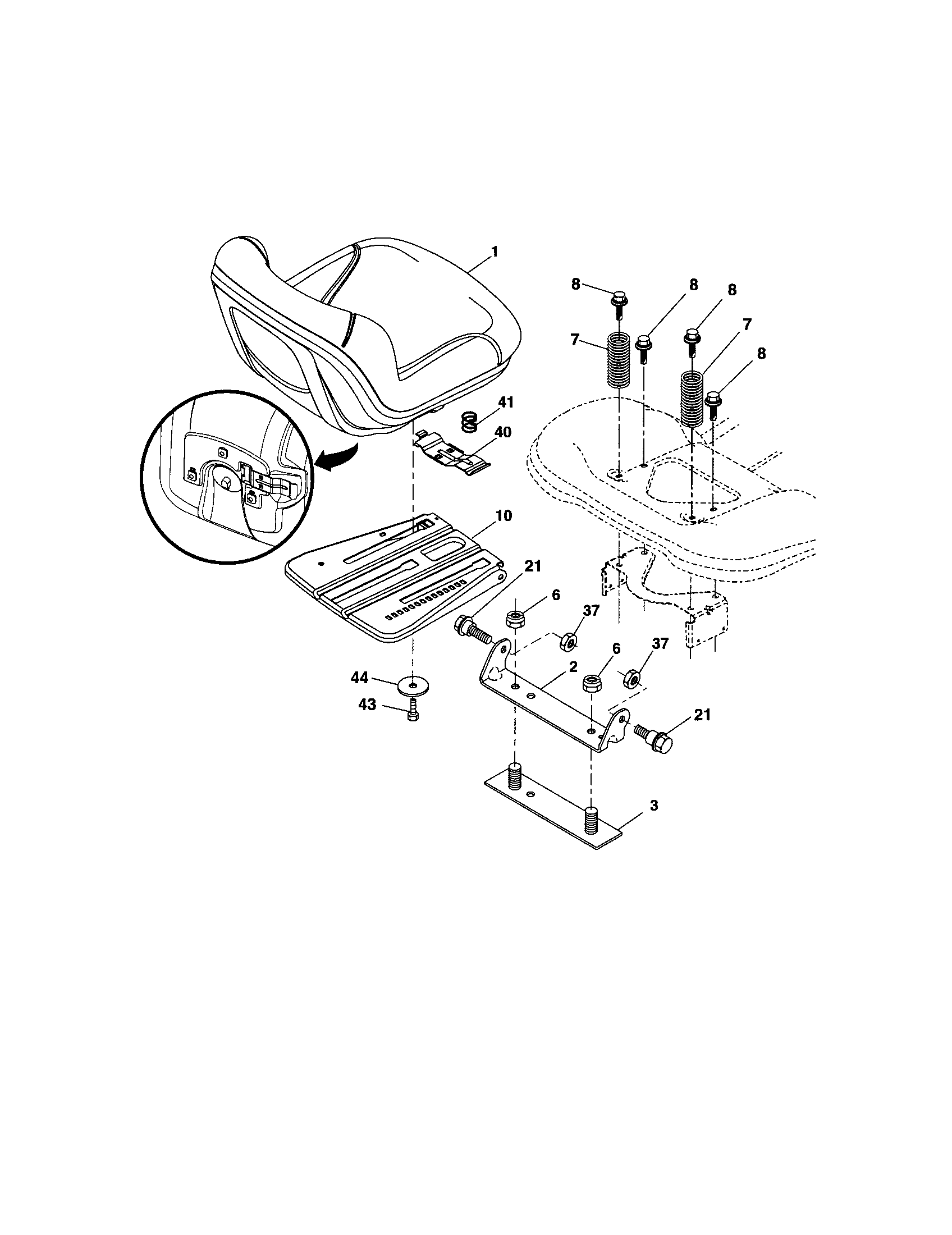 Craftsman 917288111 seat diagram