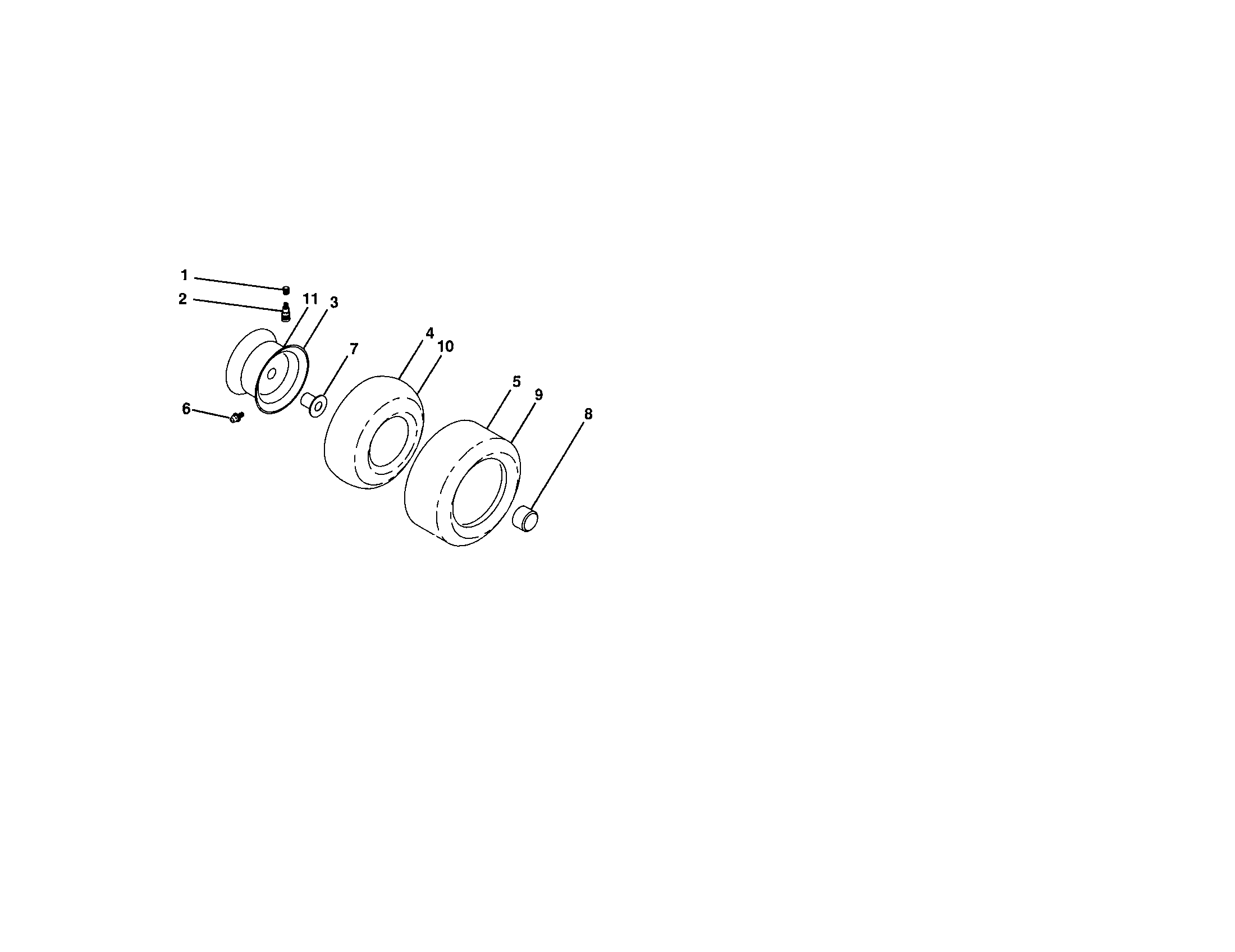 Craftsman 917288111 wheels and tires diagram