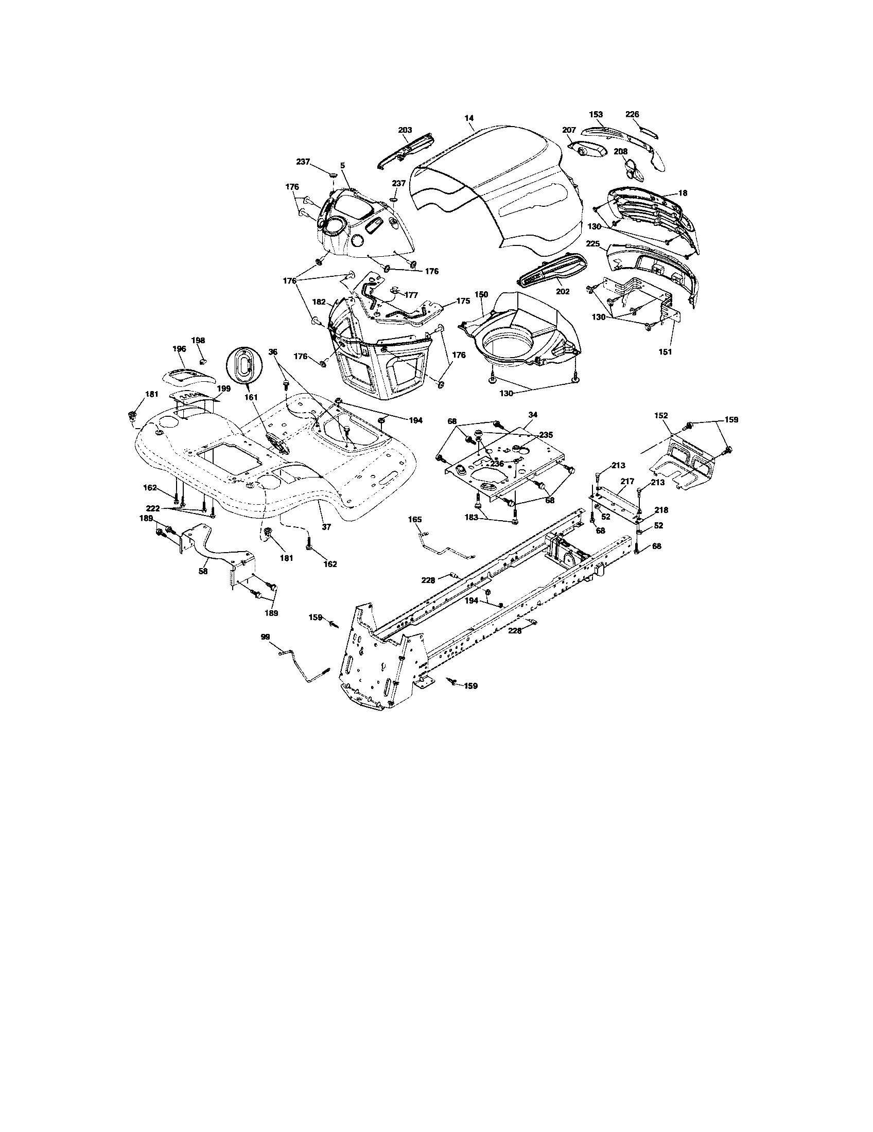 Craftsman 917288220 chassis and enclosures diagram