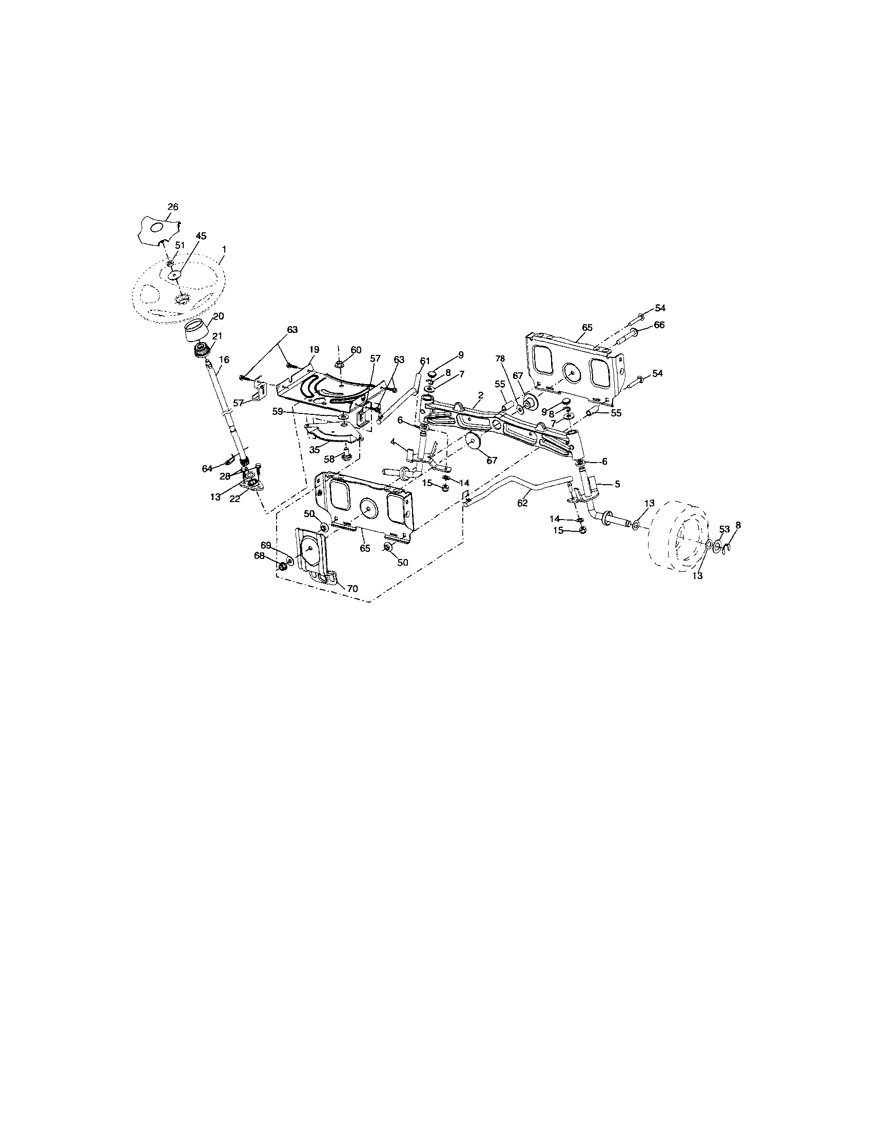 Craftsman 917288220 steering diagram