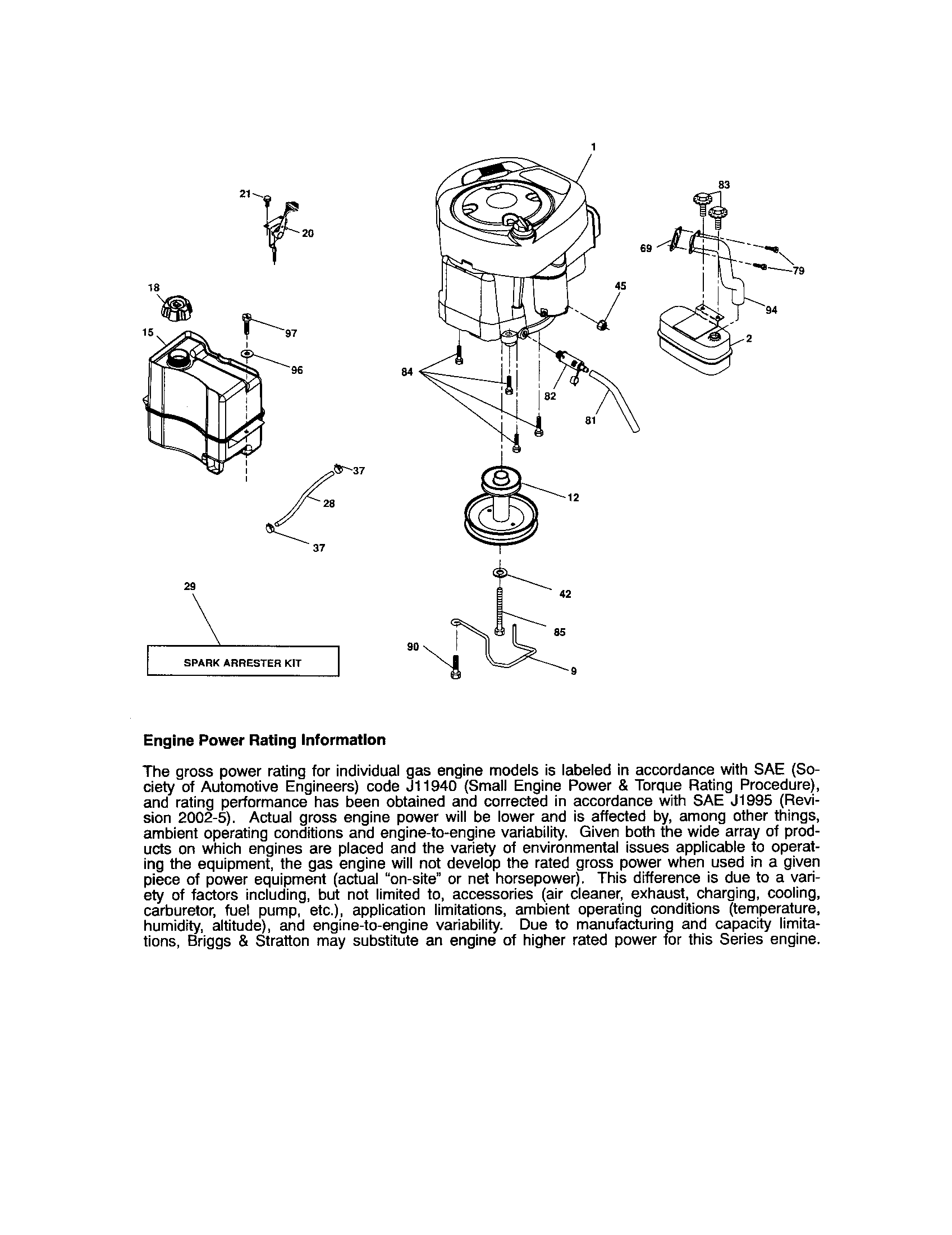 Craftsman 917288220 engine diagram
