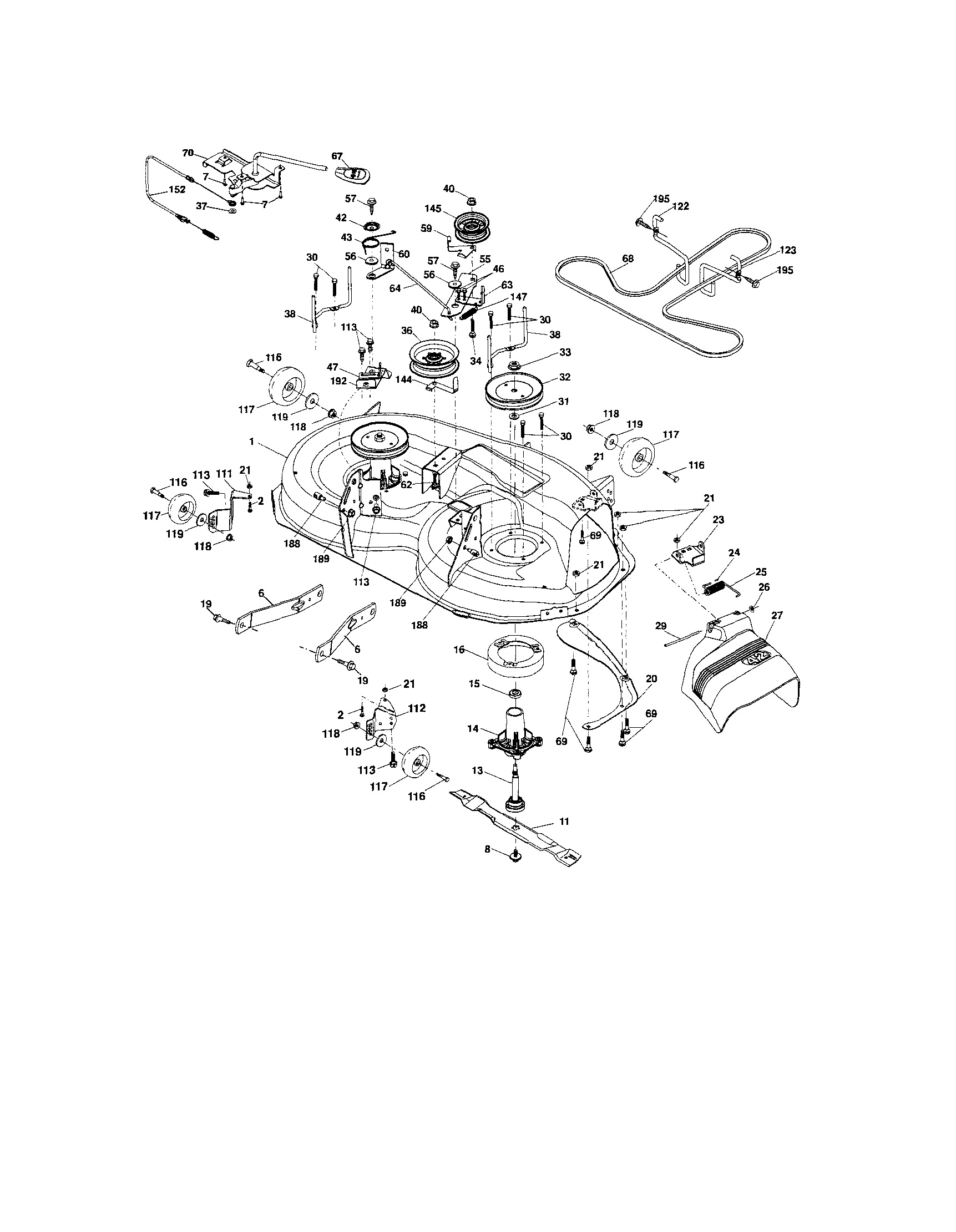Craftsman 917288220 mower deck diagram