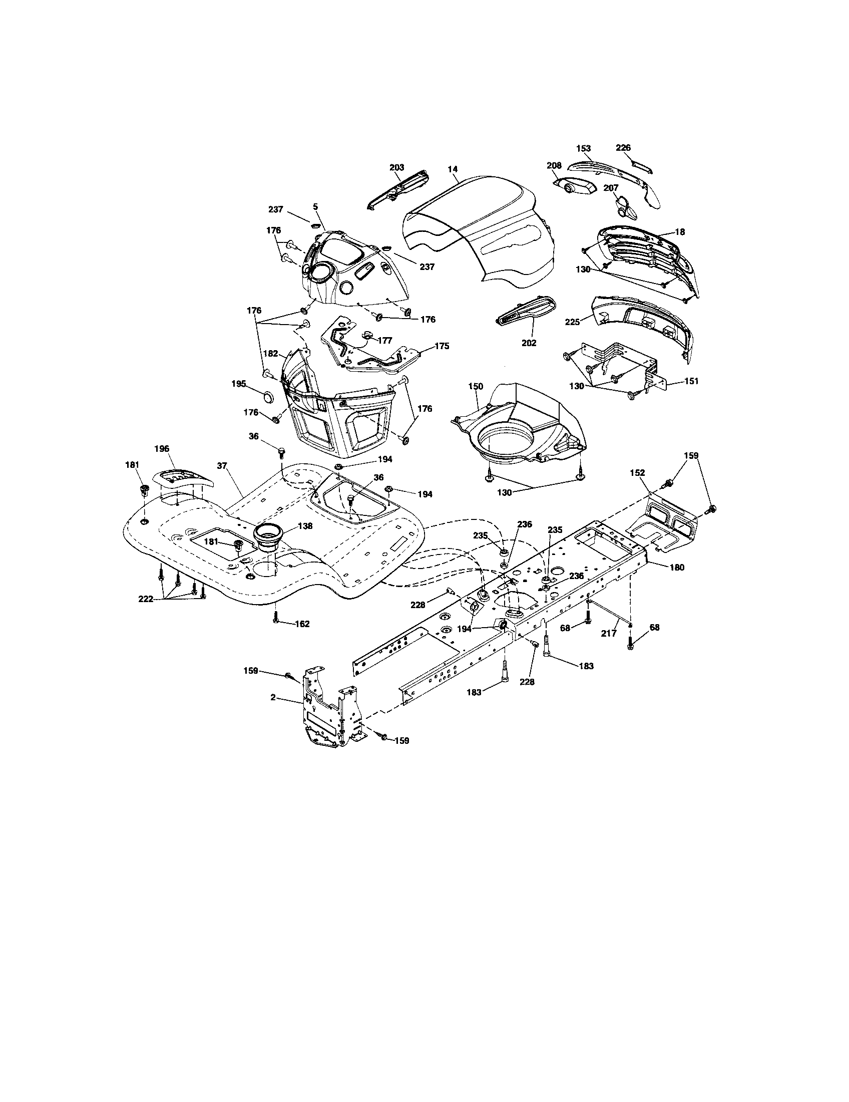 Craftsman 917288240 chassis and enclosures diagram
