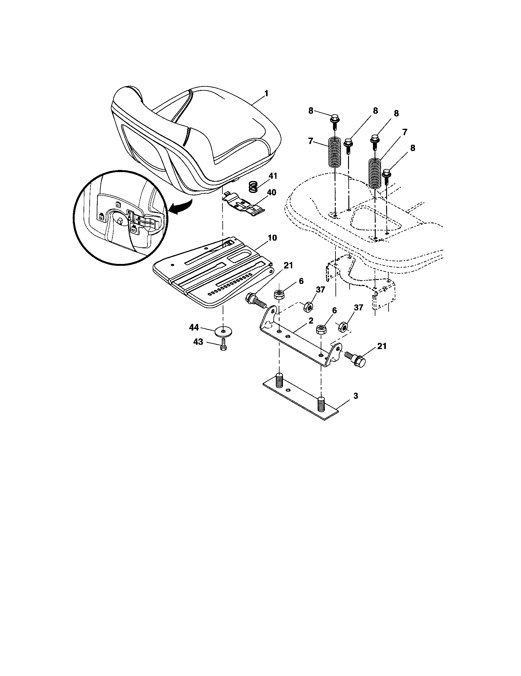 Craftsman 917288240 seat diagram