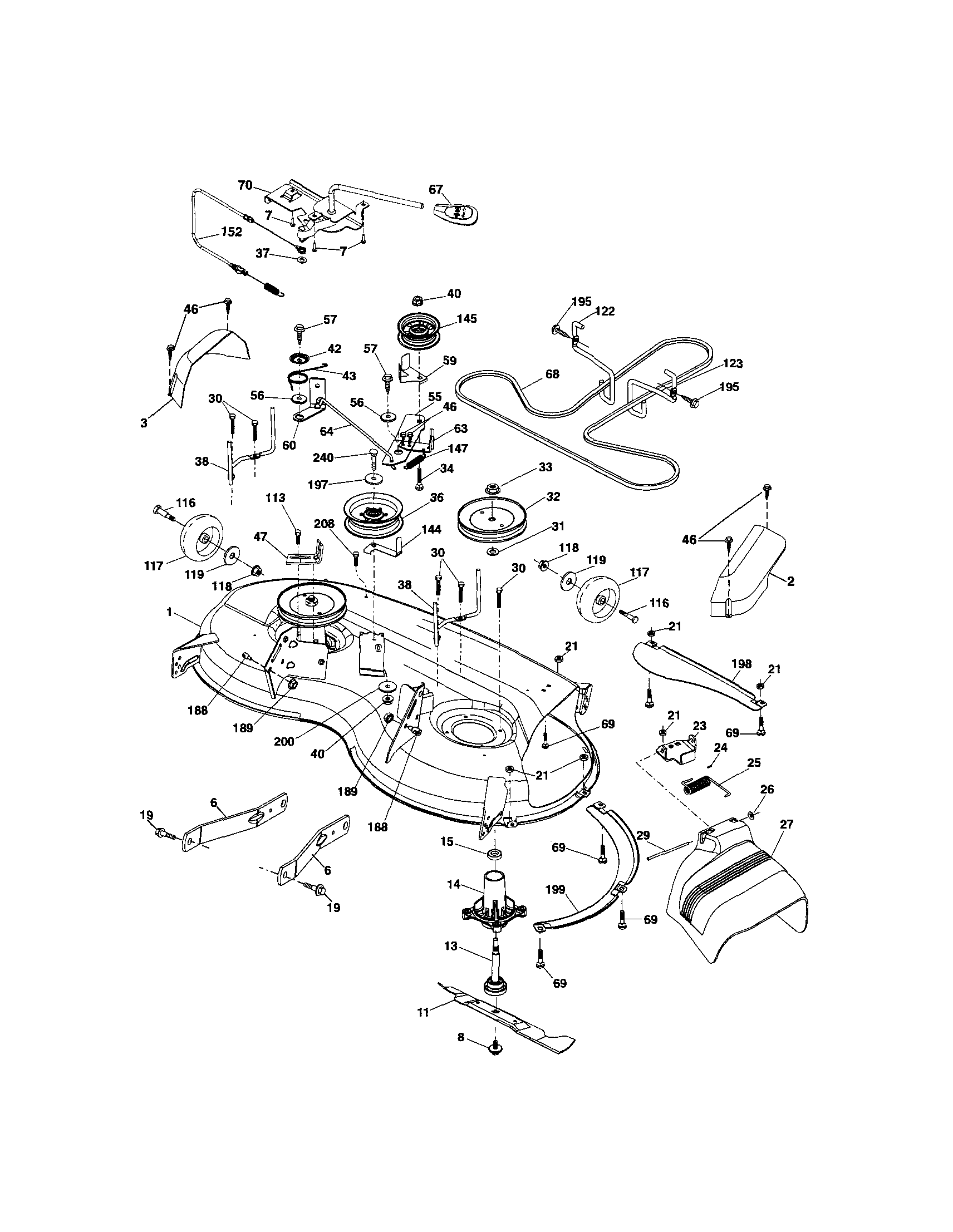Craftsman 917288240 mower deck diagram