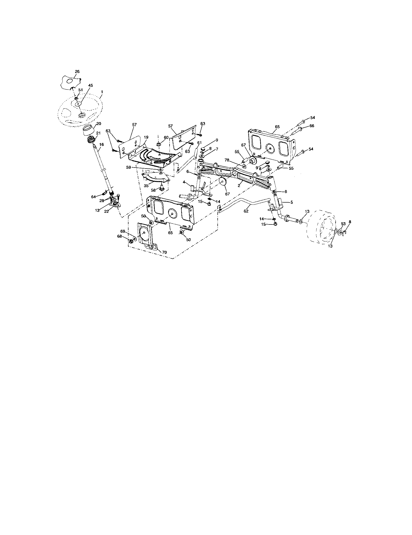 Craftsman 917288330 steering diagram
