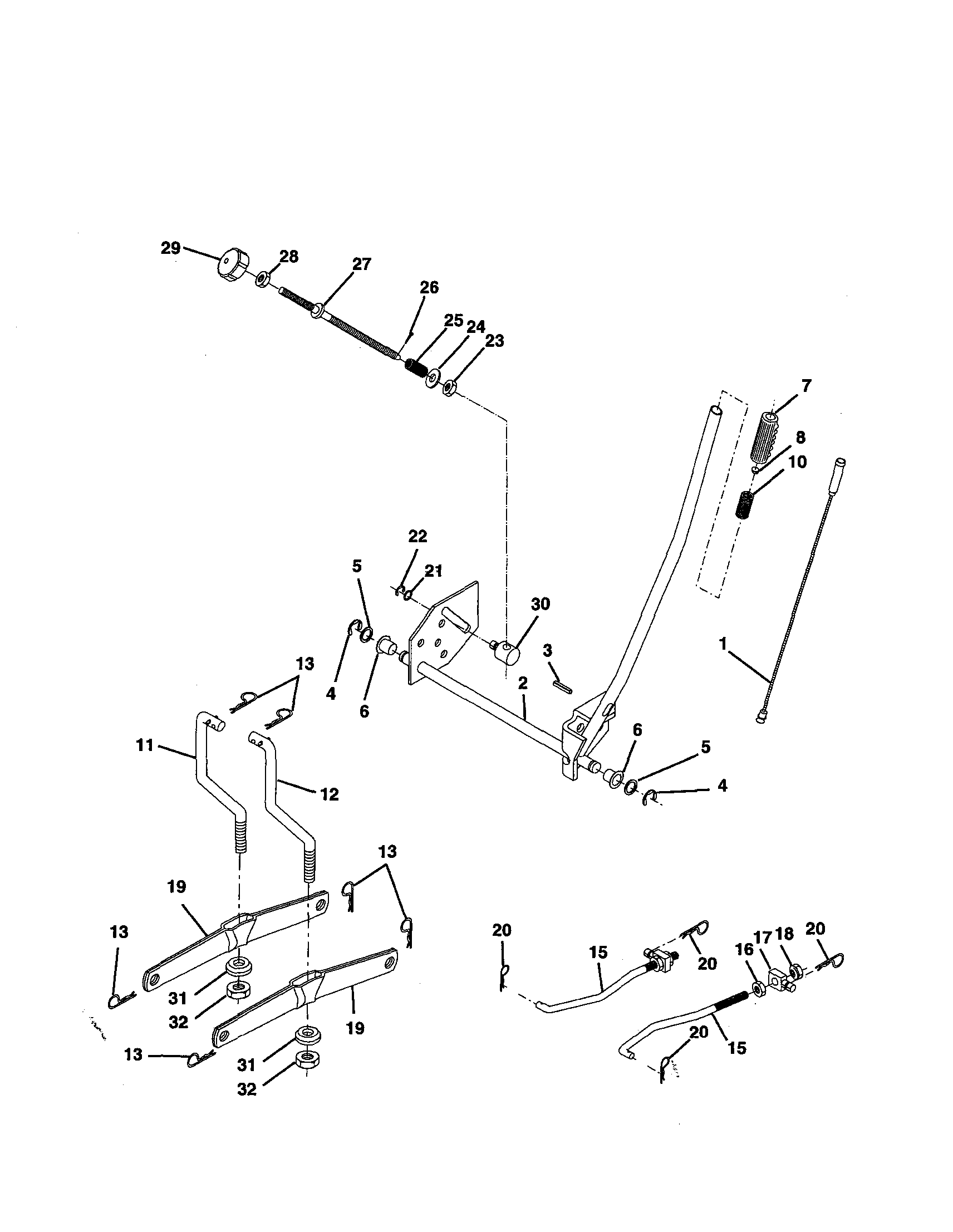 Craftsman 917252531 mower lift diagram