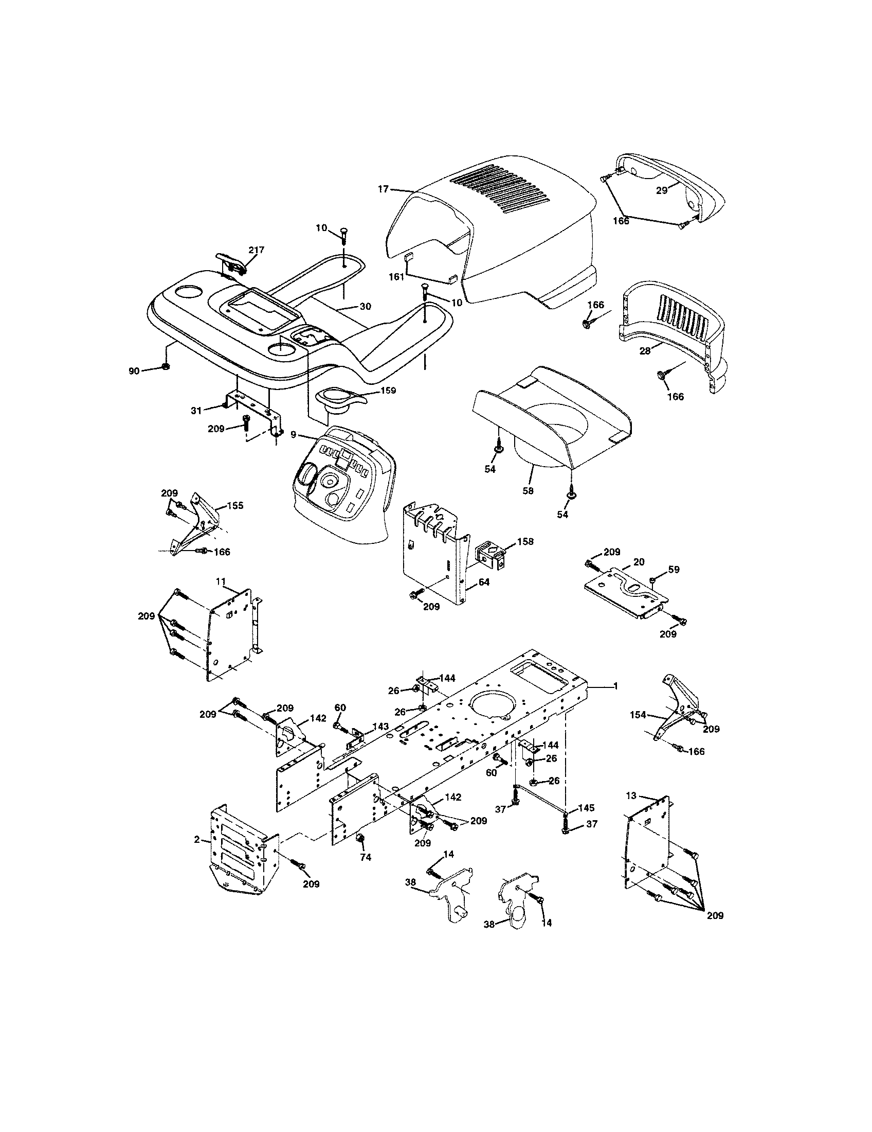 Craftsman 917273660 chassis and enclosures diagram
