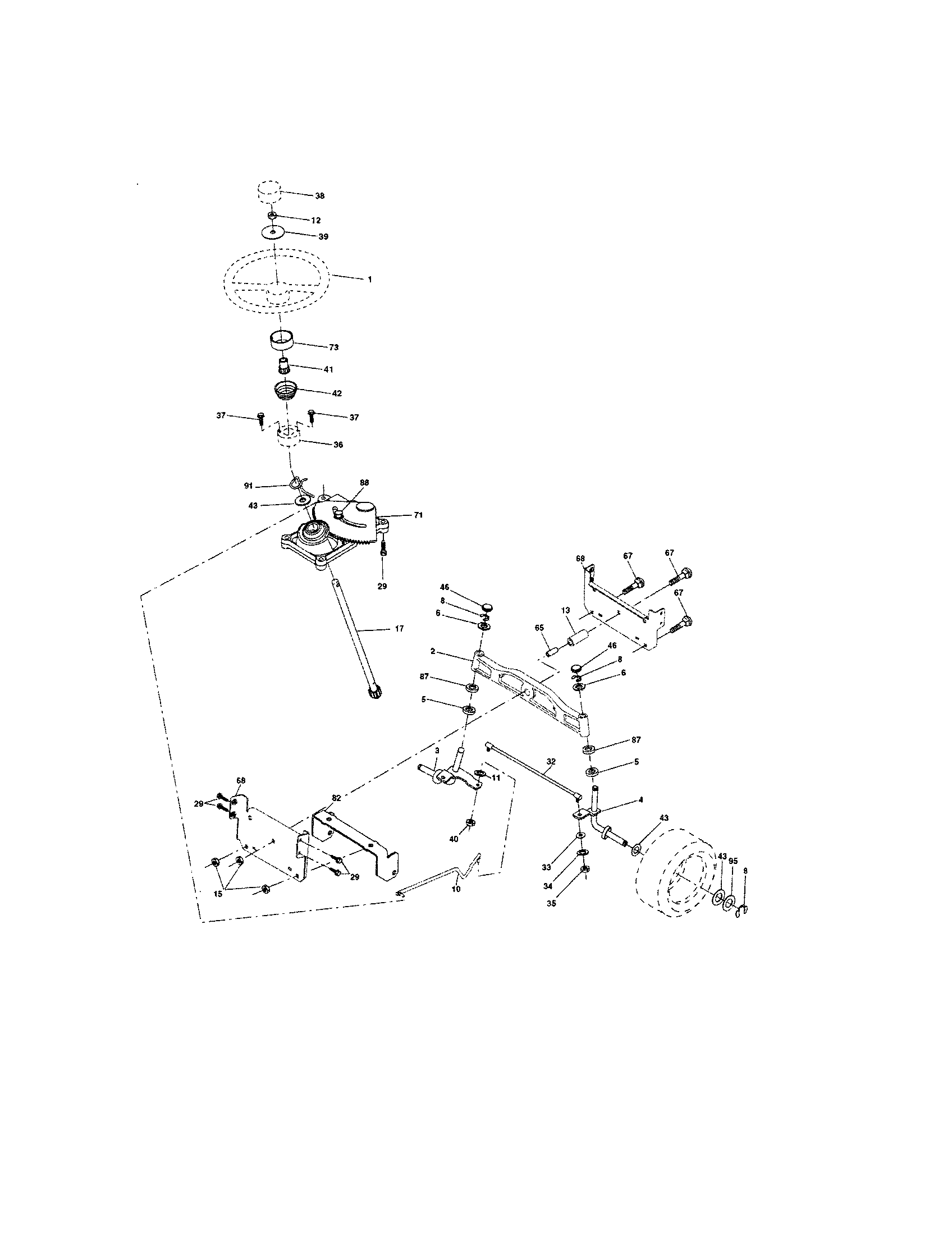 Craftsman 917273660 steering diagram