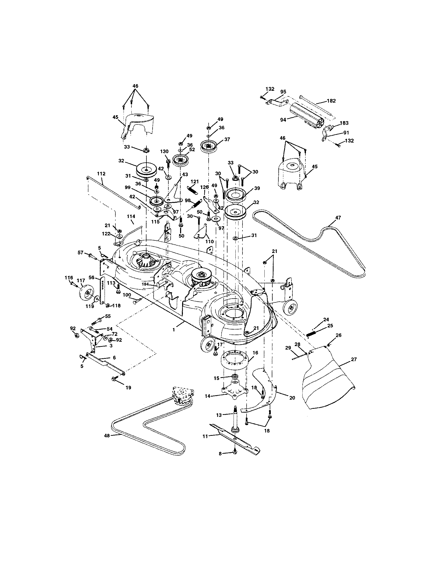 Craftsman 917273660 mower deck diagram
