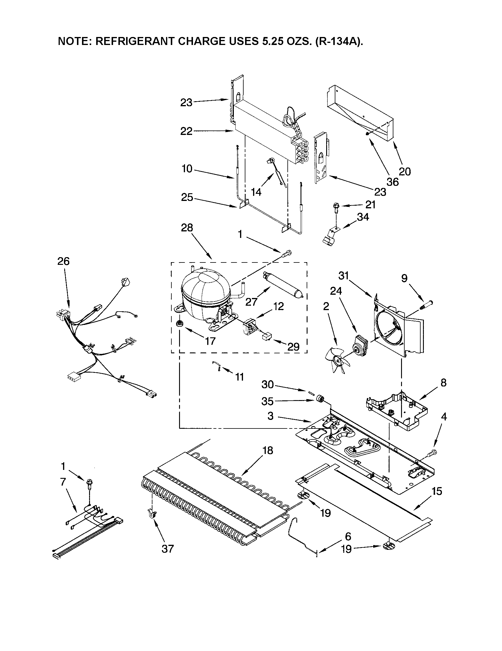 Kenmore 59675239404 unit diagram