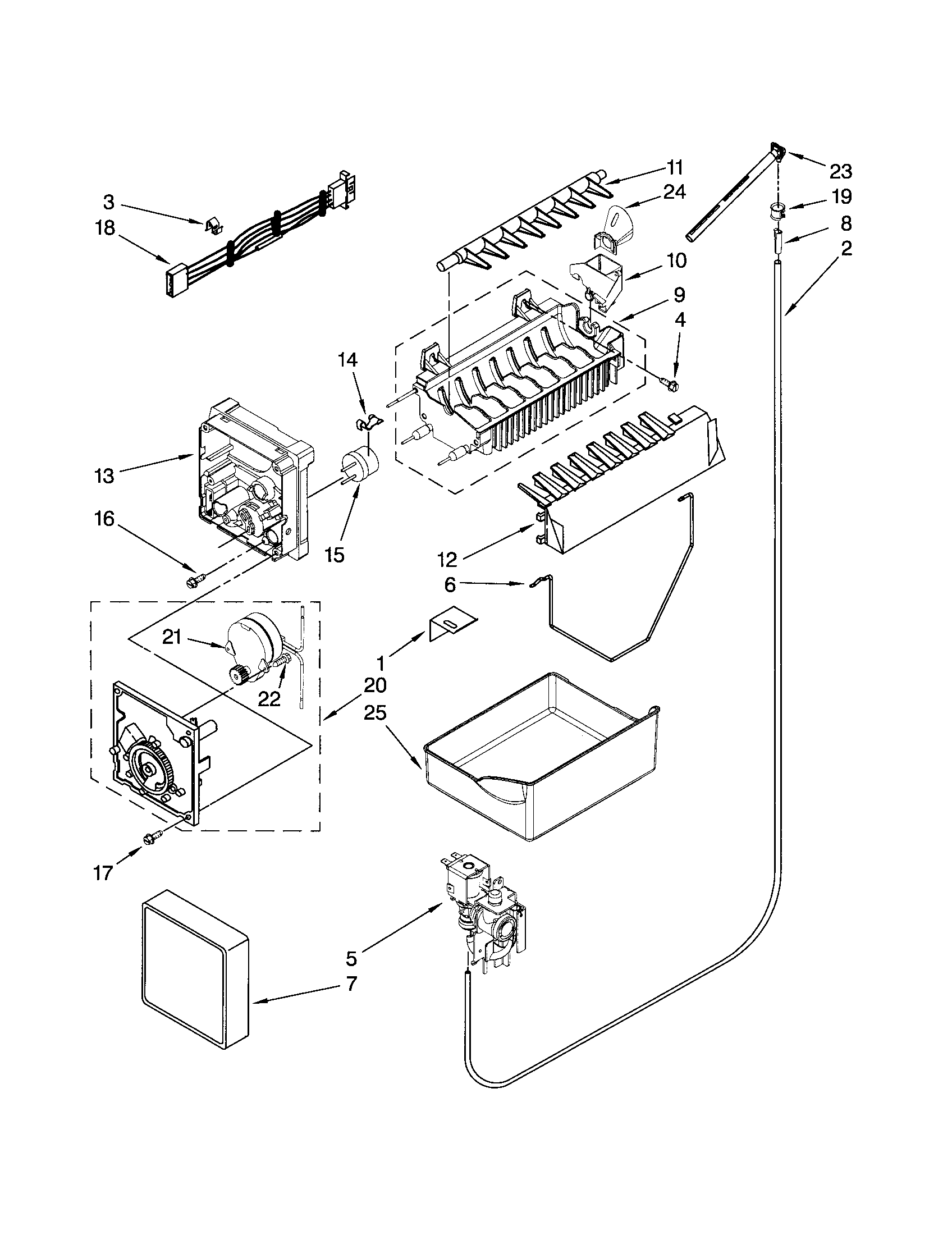 Kenmore 59675239404 icemaker diagram