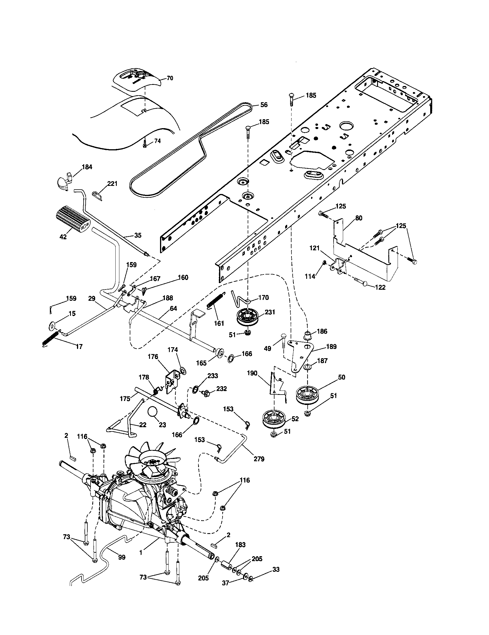 Poulan 96042003604 drive diagram