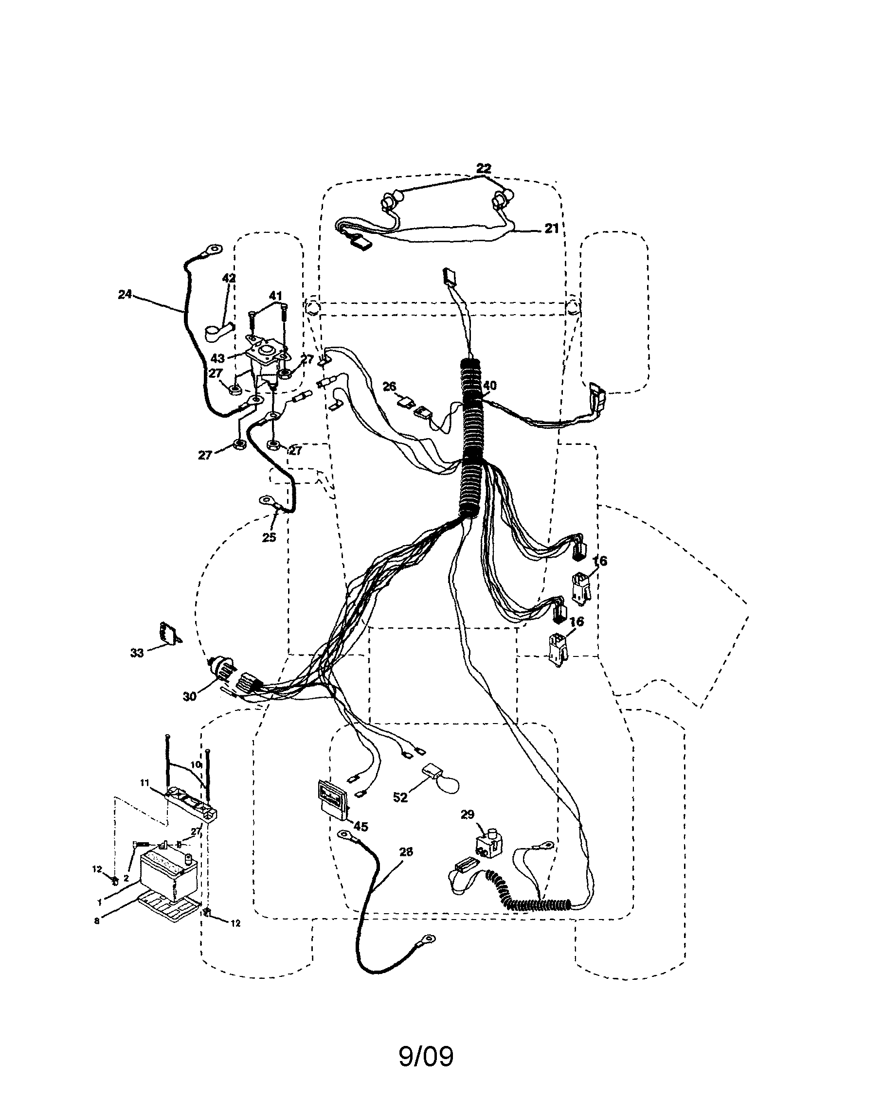 Poulan PD22H42STA electrical diagram