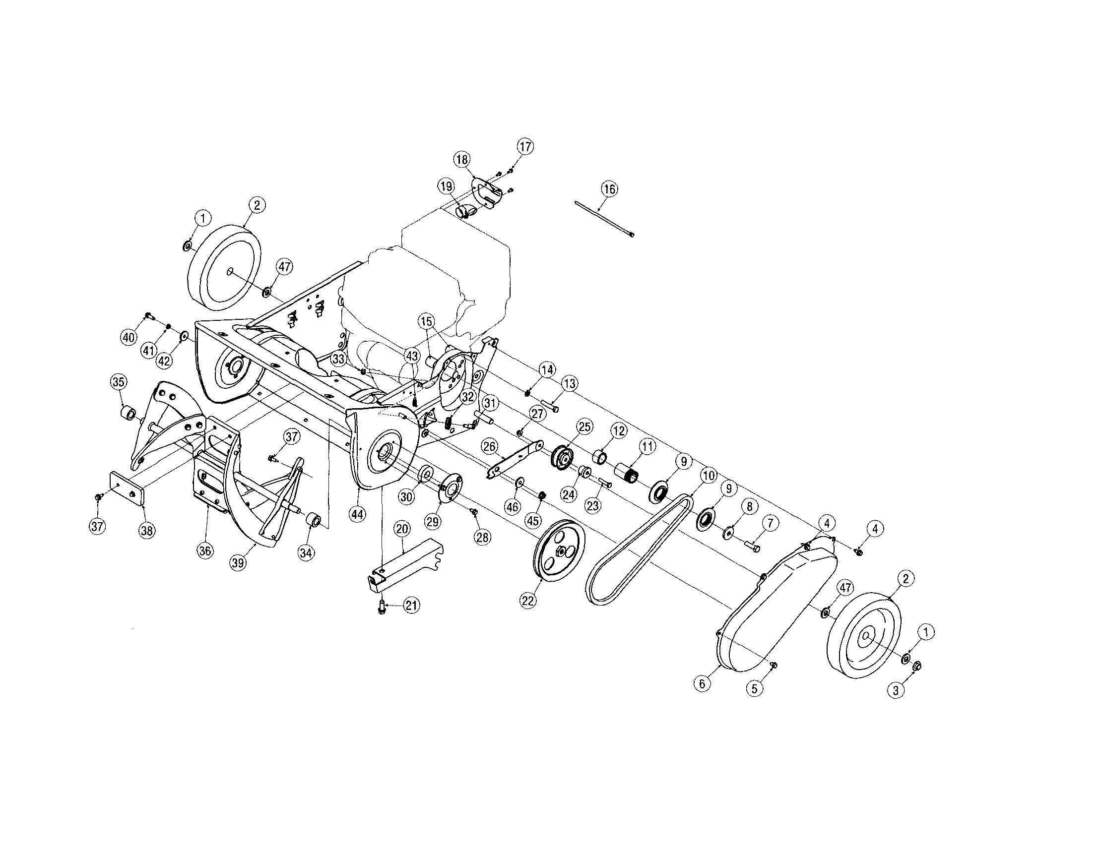Craftsman 247887200 auger/housing diagram
