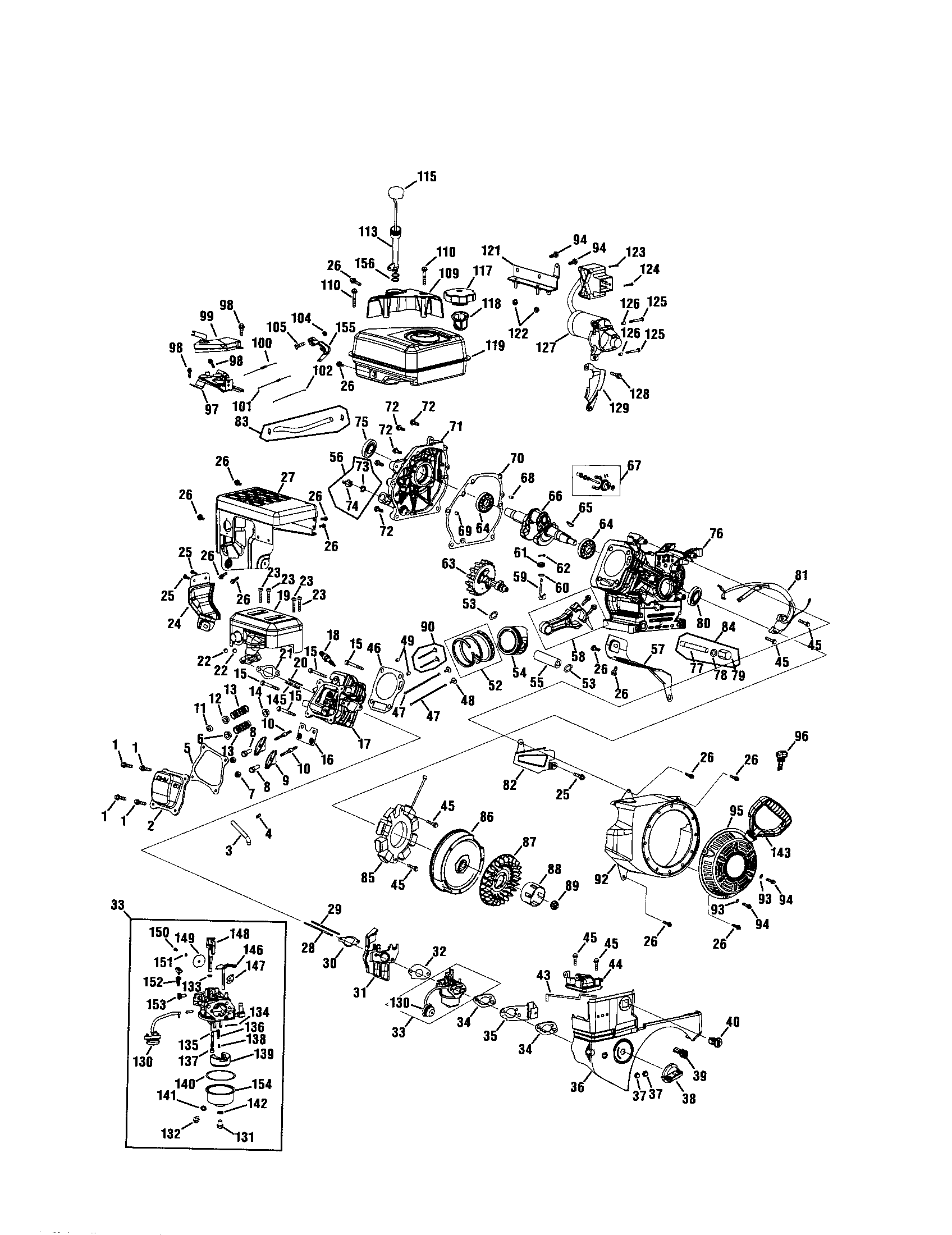 Craftsman 247887200 engine - zs365-sub diagram