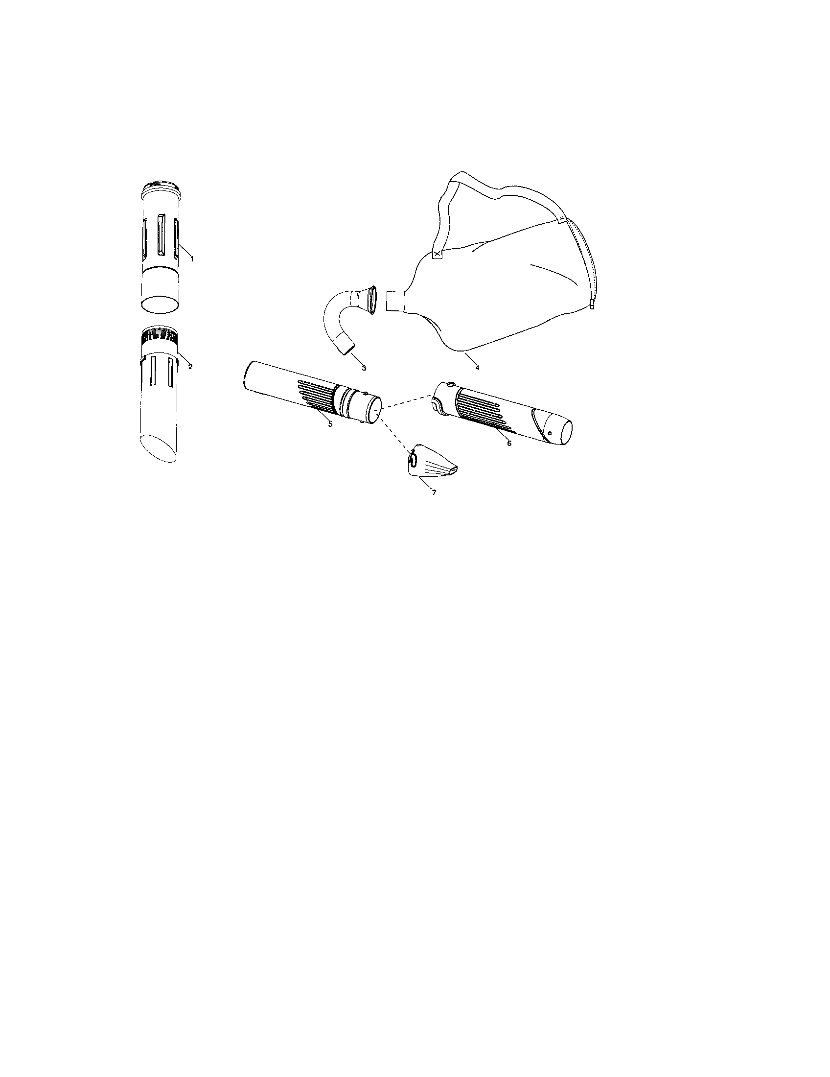 Craftsman 358794743 vac bag/hose diagram