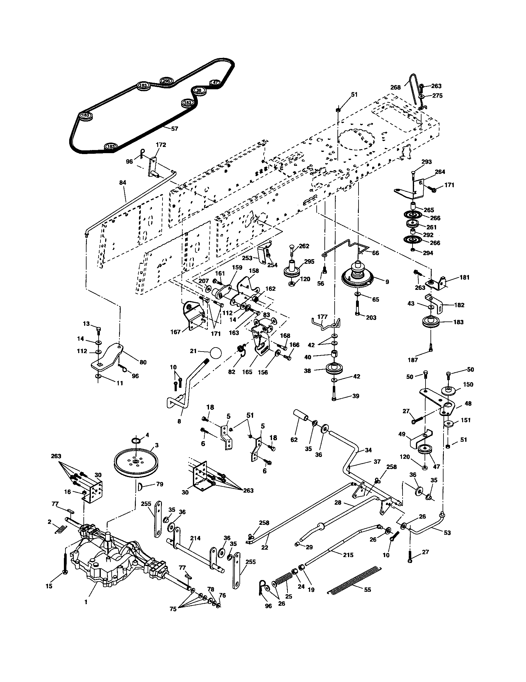 Poulan CT131 drive diagram
