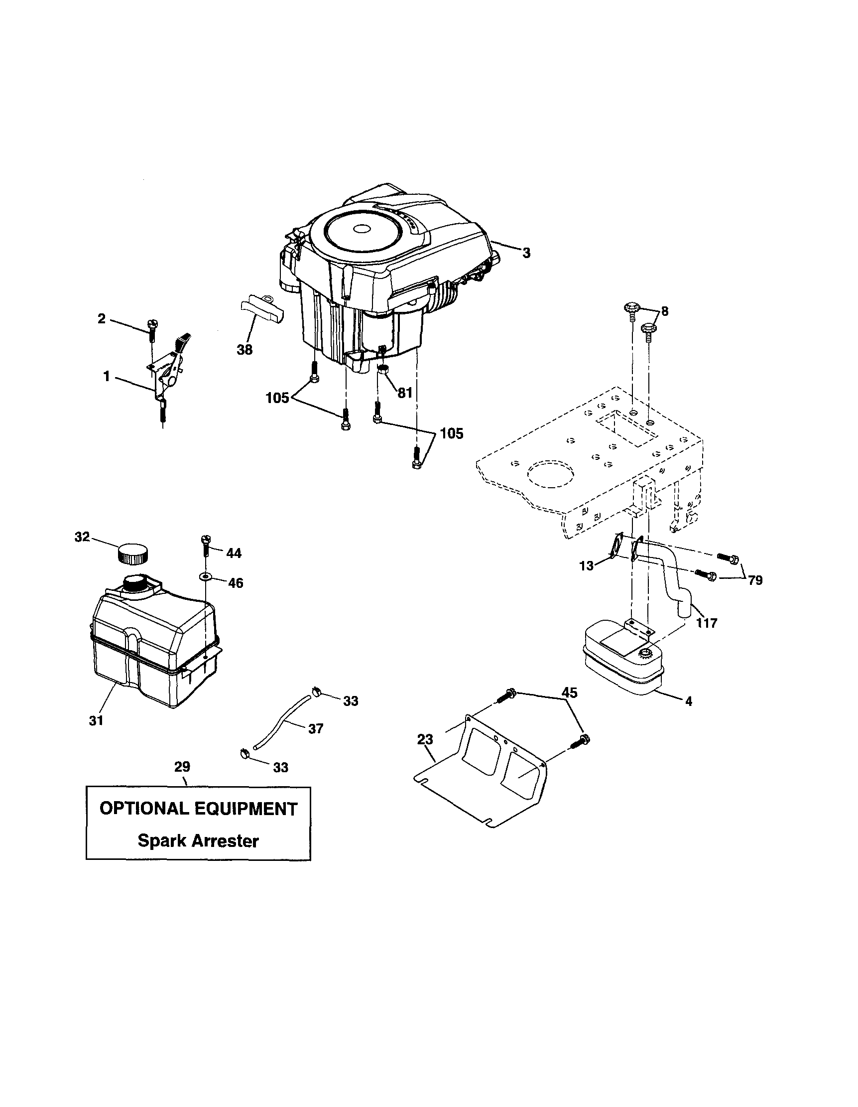 Husqvarna CTH191 engine diagram