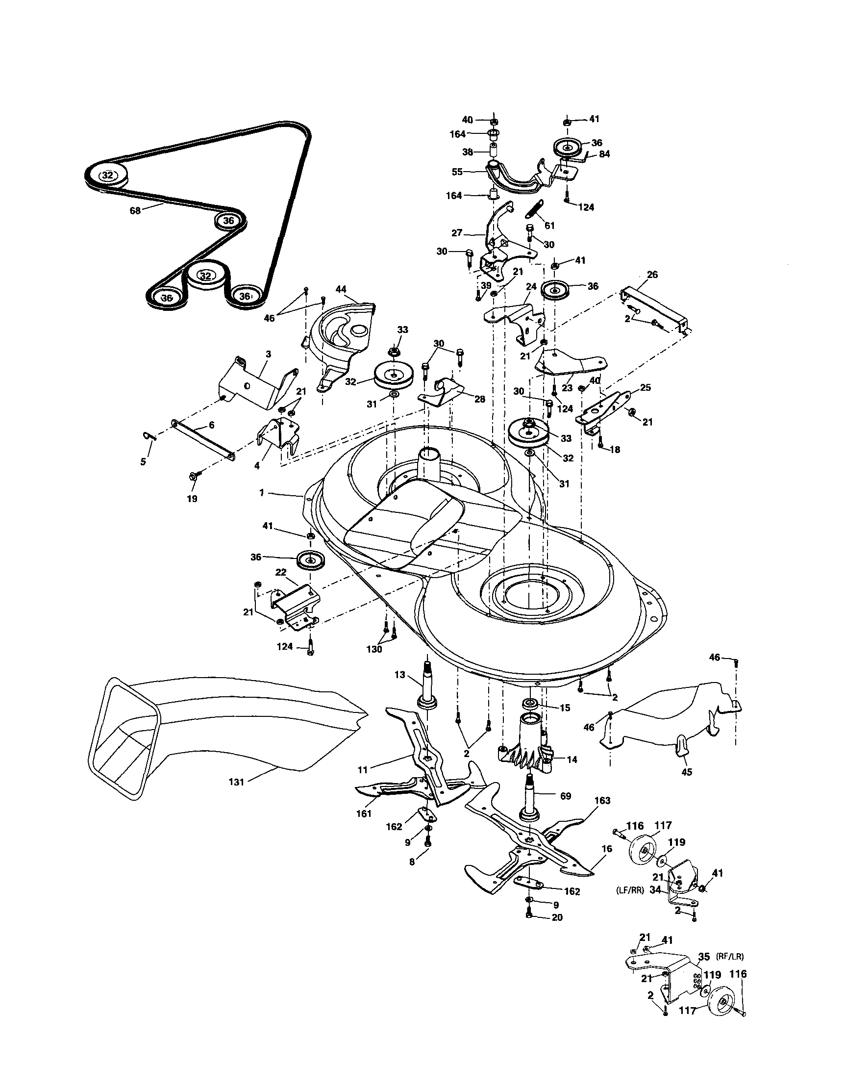 Husqvarna CTH191 mower diagram
