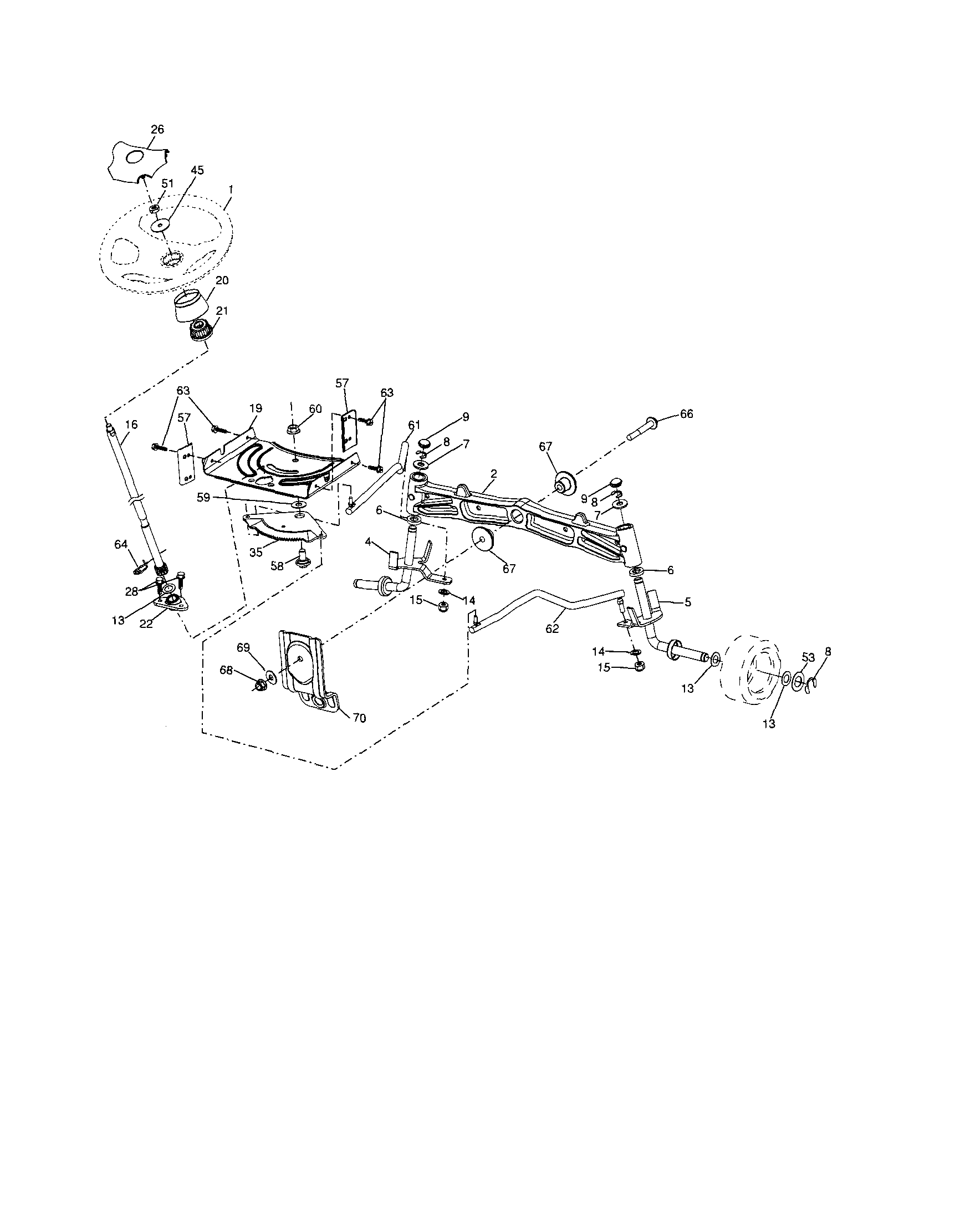Poulan 96042010800 steering diagram
