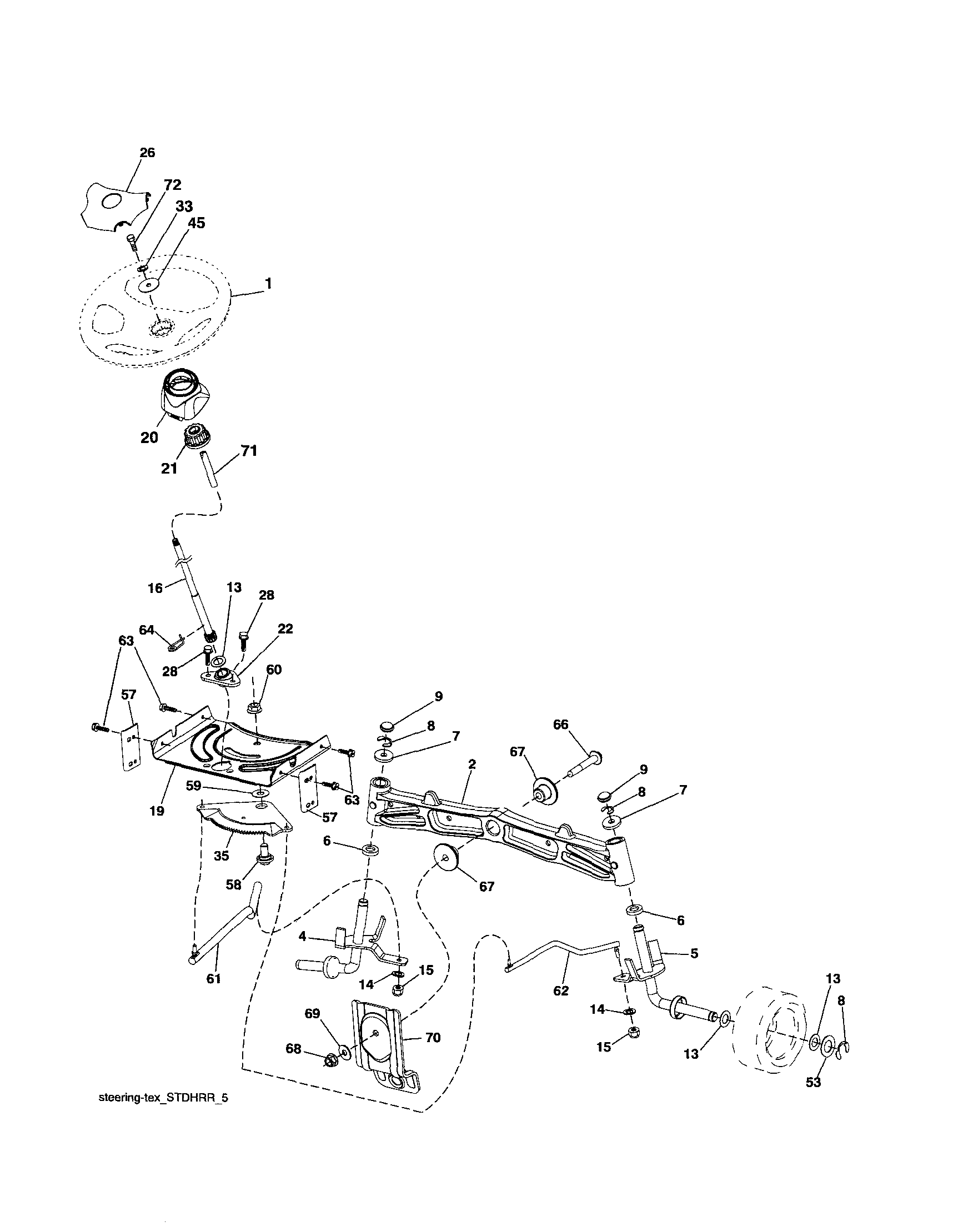 Poulan 96042010700 steering diagram