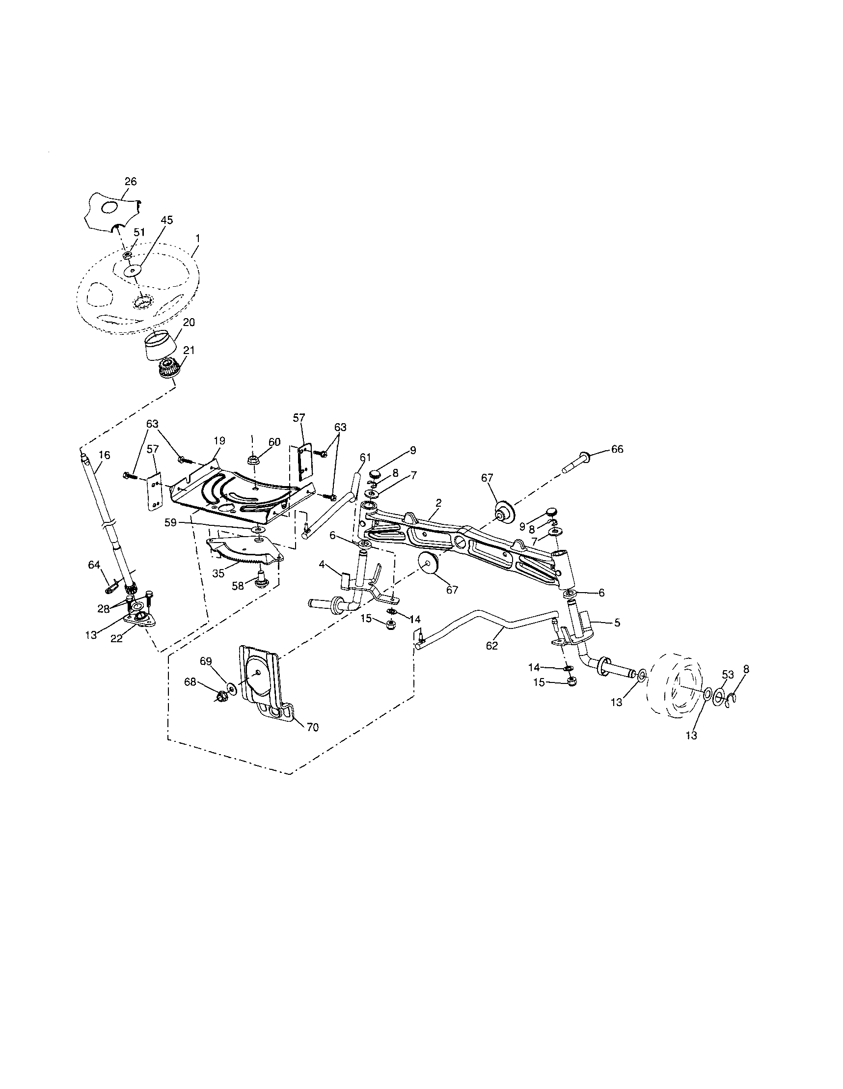 Poulan PB2042YT steering diagram