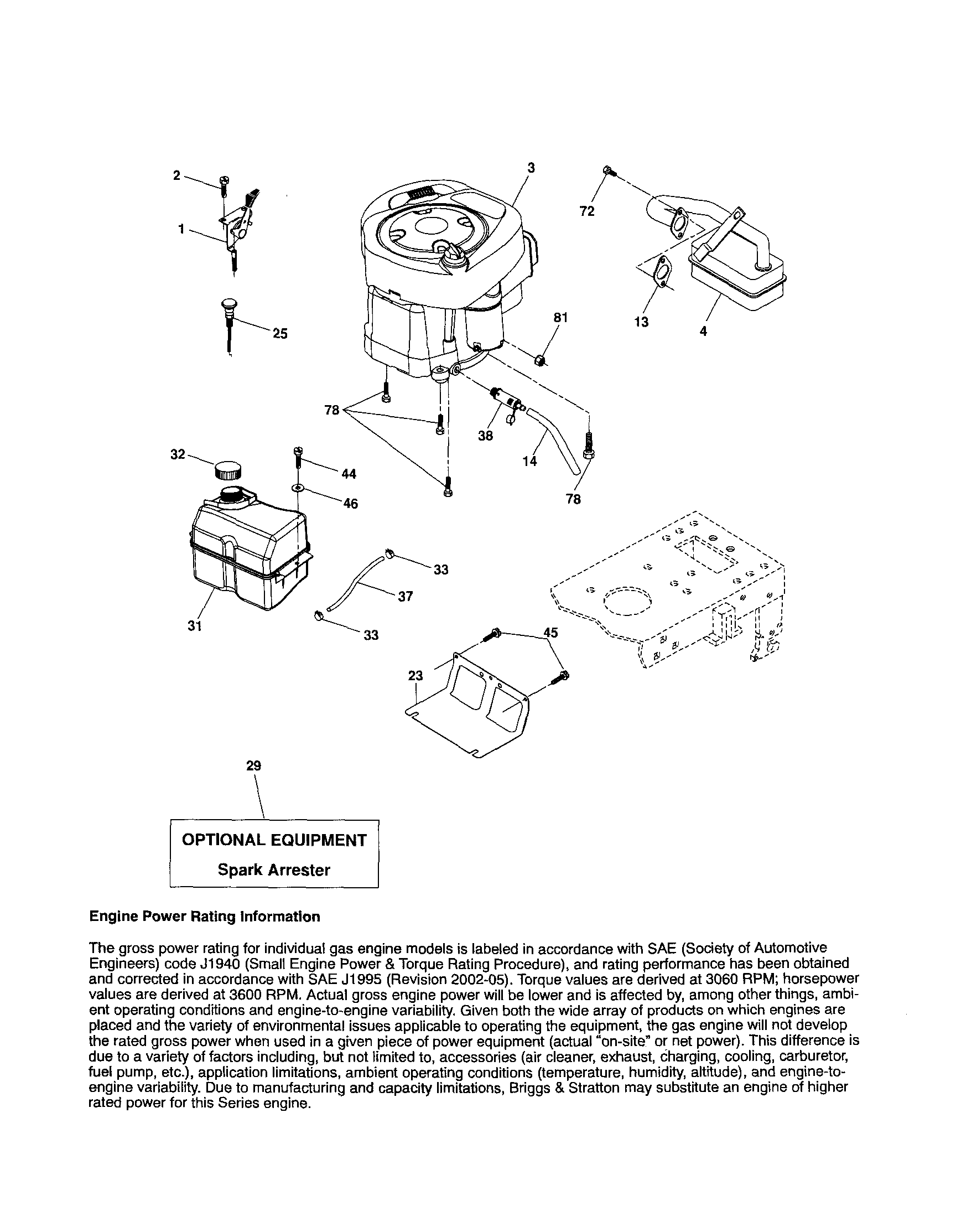 Yard Pro 96061025600 engine diagram