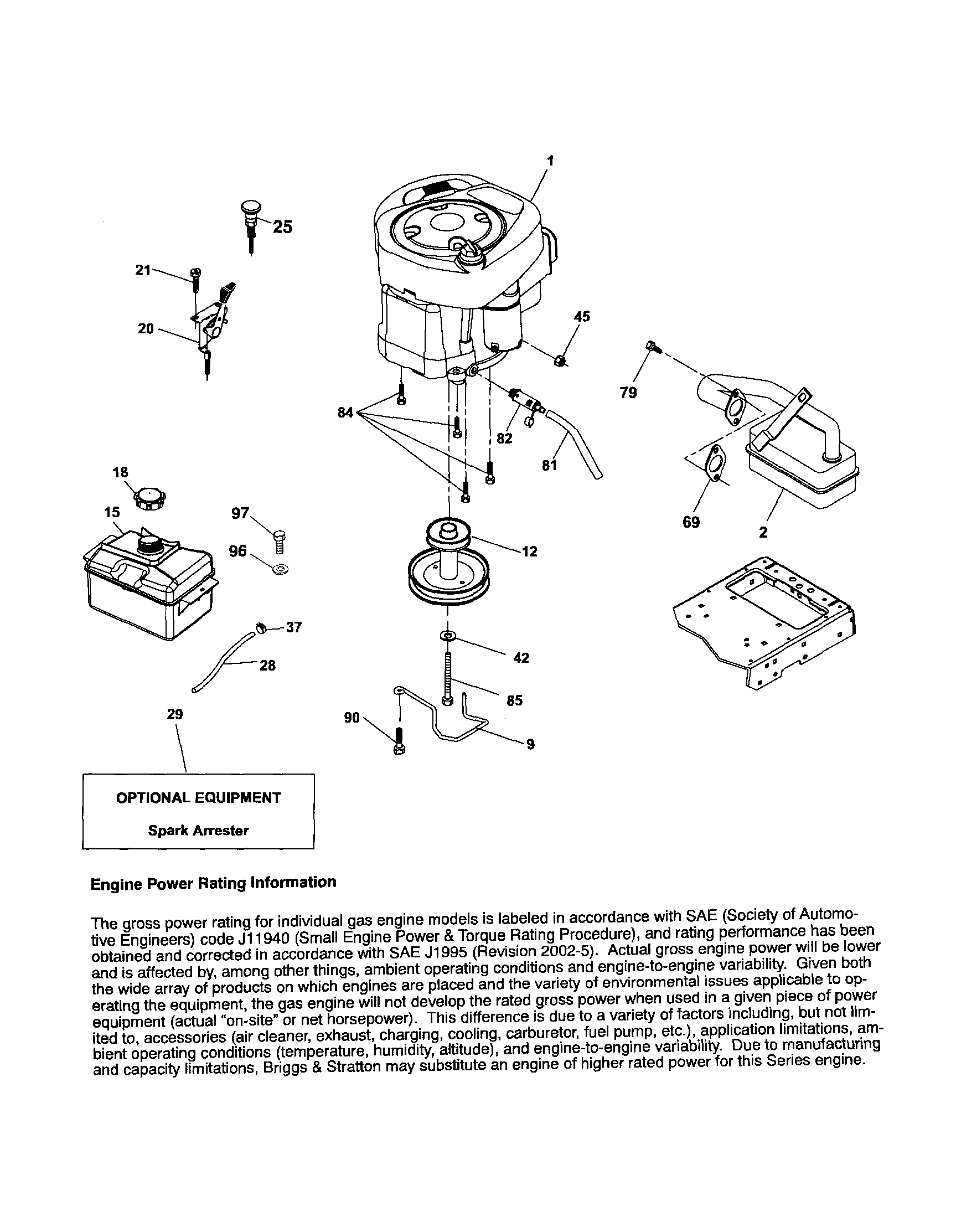Poulan 96041001400 engine diagram