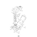Craftsman 247887040 shroud/lower chute/handle diagram