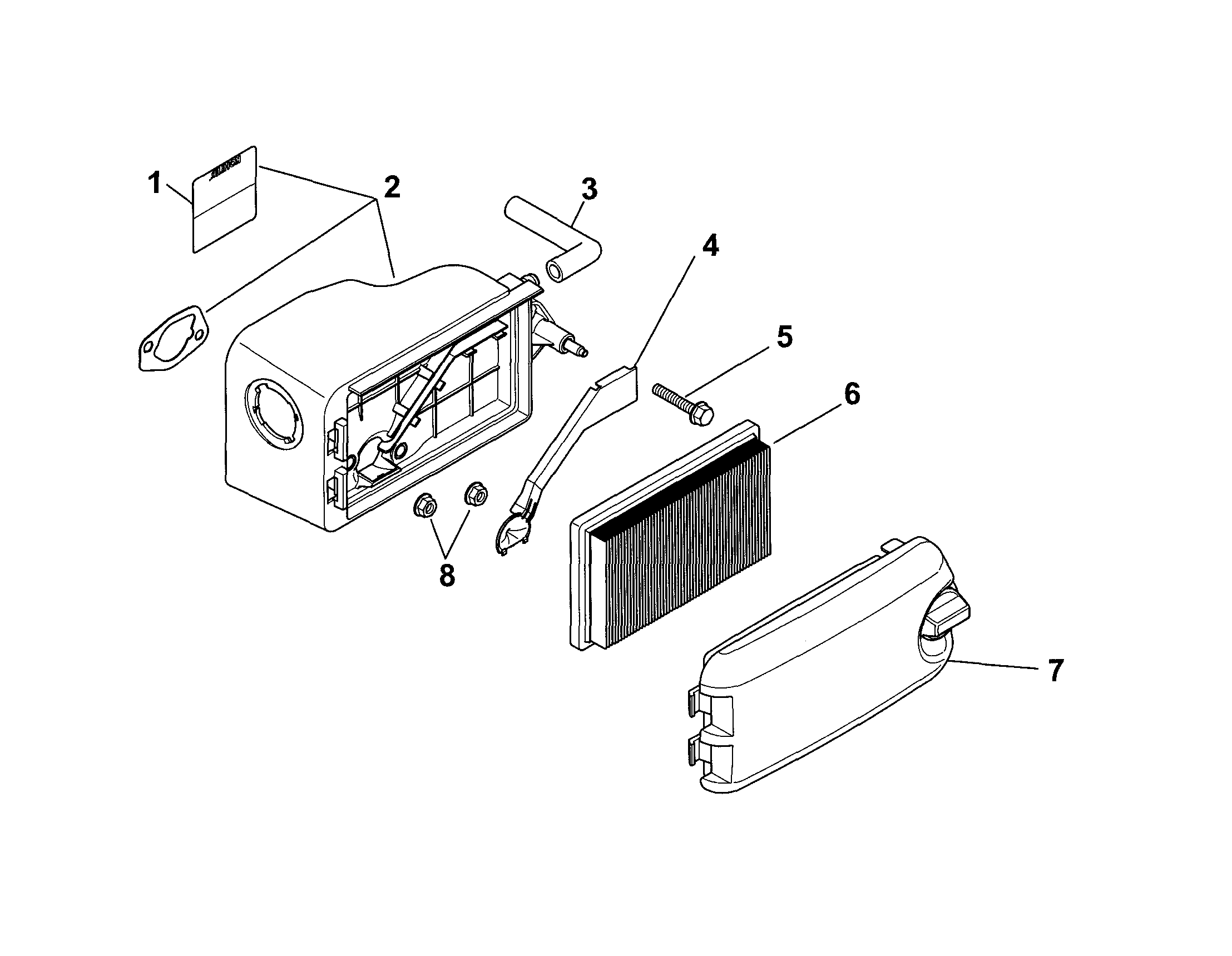 Husqvarna 917374140 air intake/filtration diagram