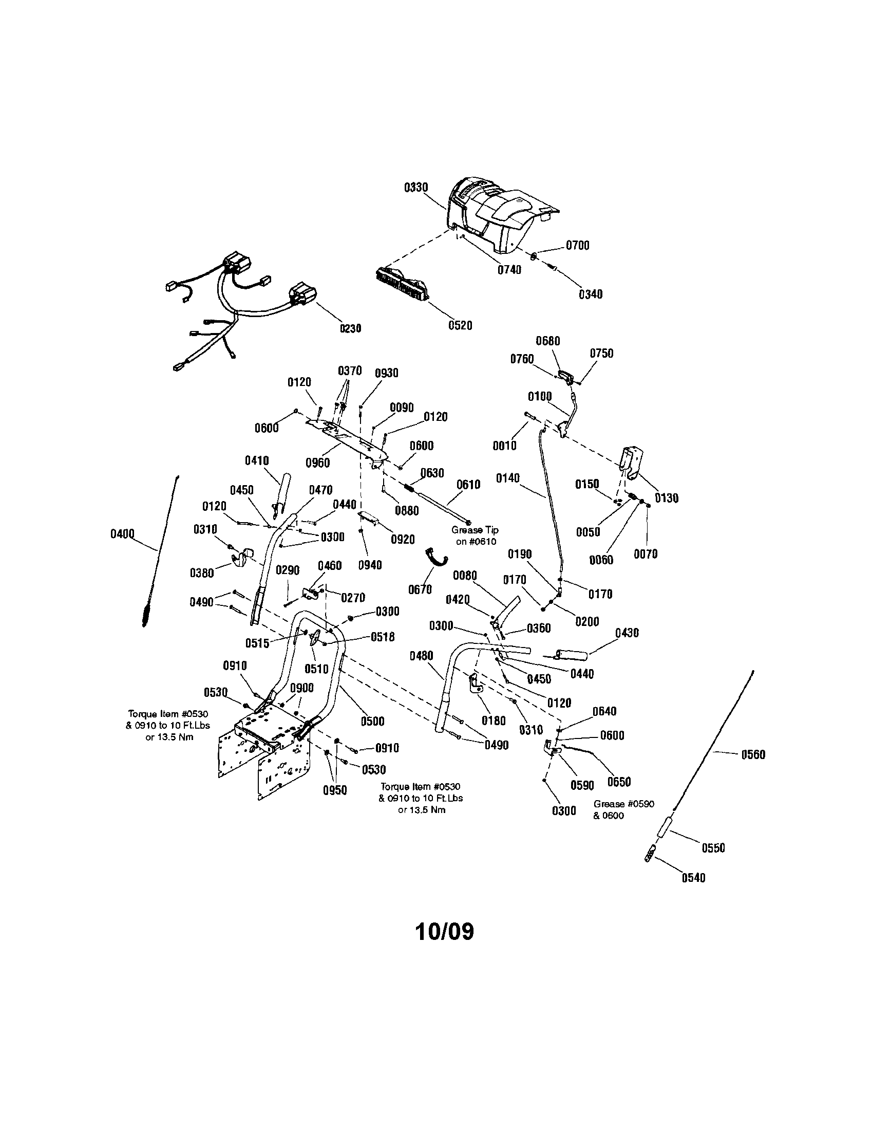 Snapper 130887660 handle/controls diagram