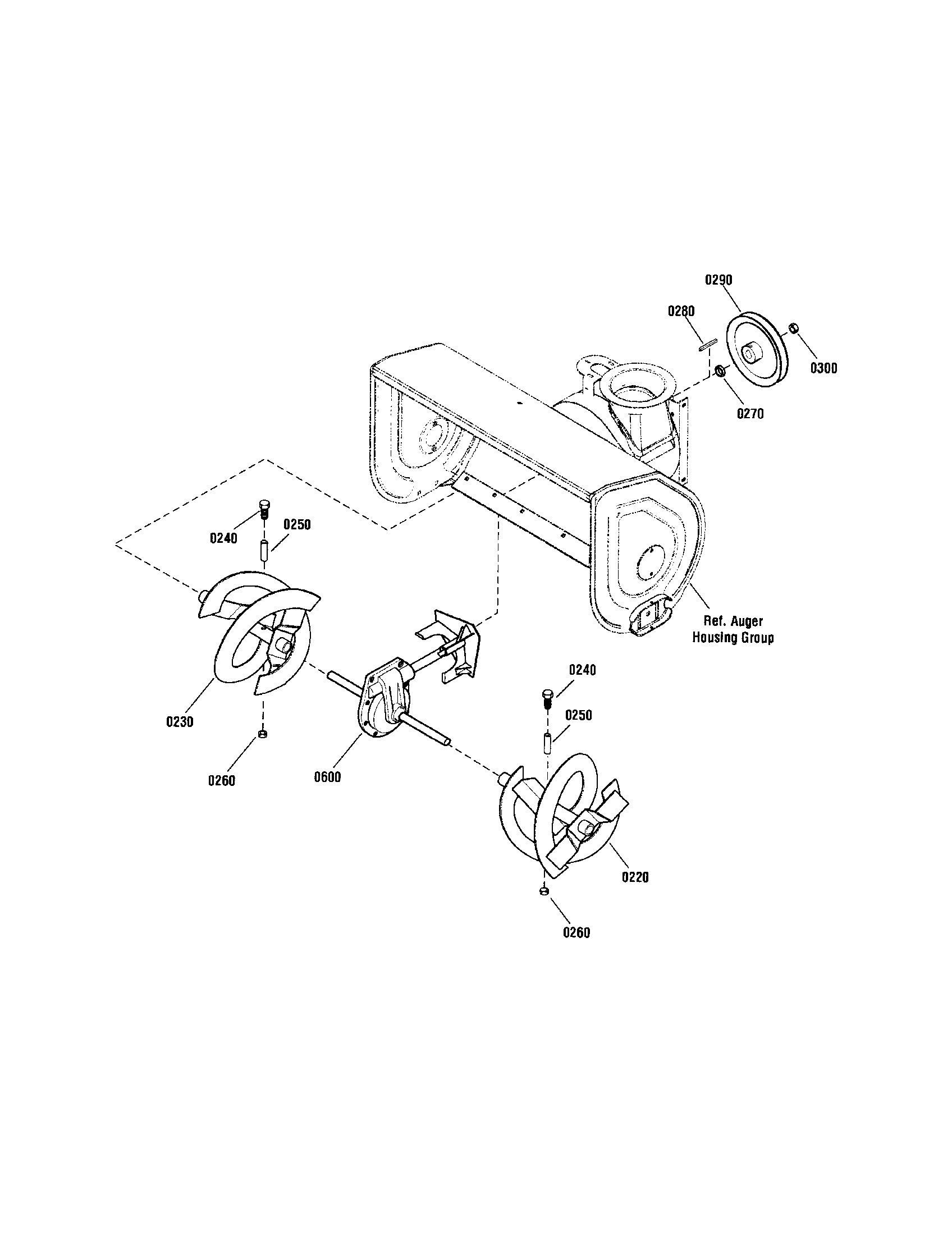 Snapper 130887660 auger drive diagram
