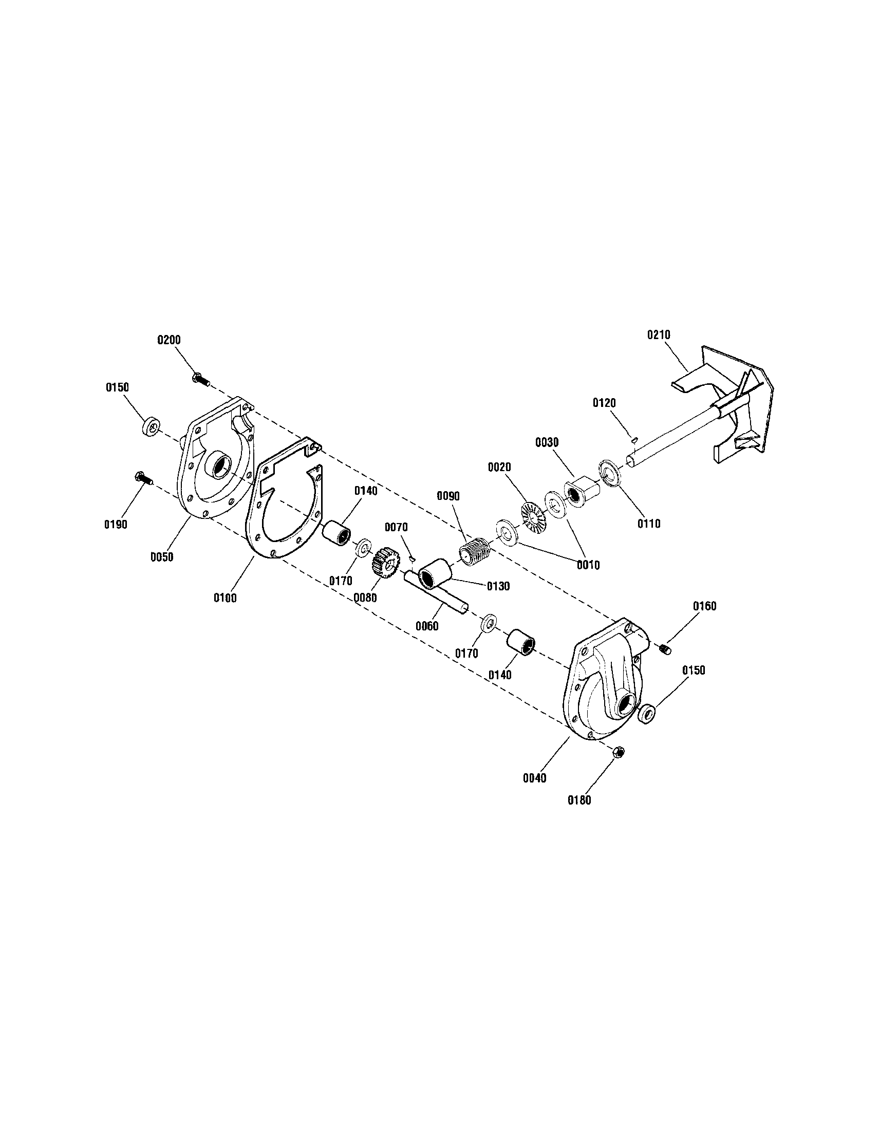 Snapper 130887660 gear case diagram
