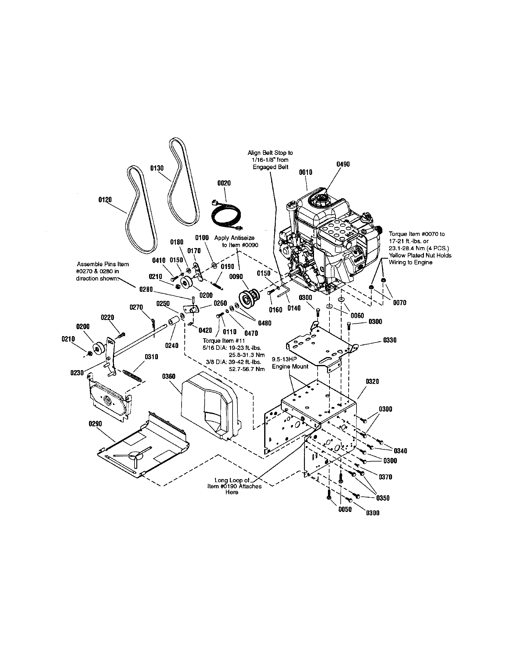 Snapper 130887660 engine and frame diagram