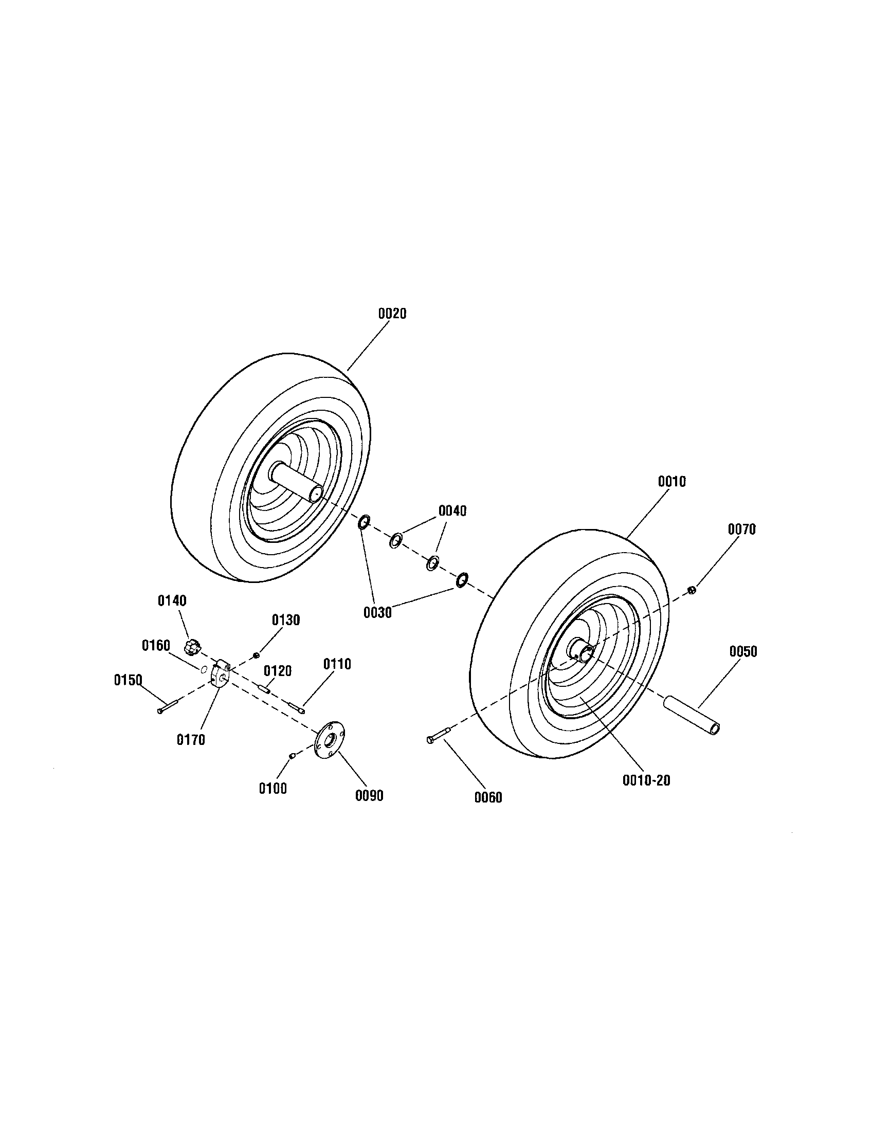 Snapper 130887660 wheels diagram