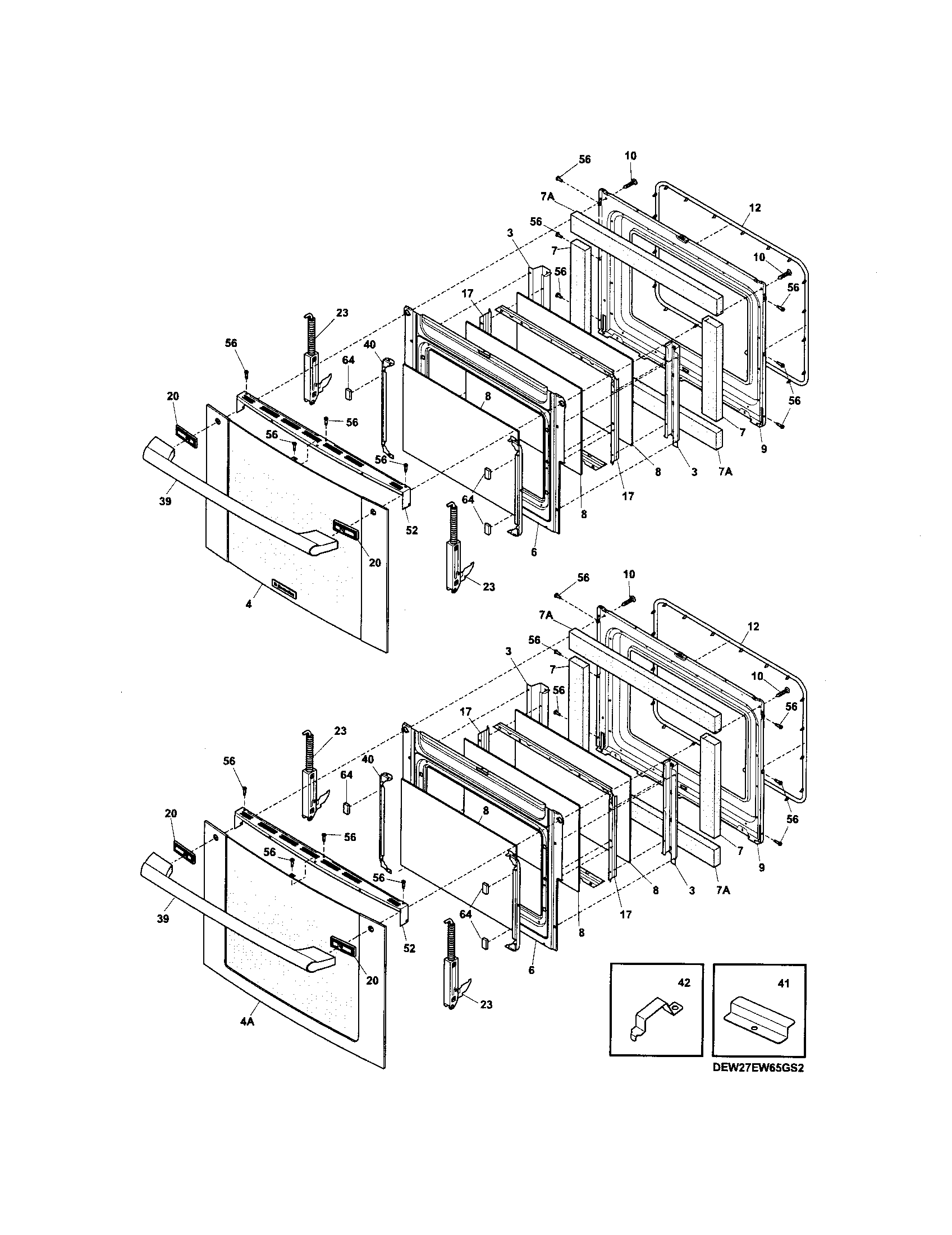 Electrolux EW27EW65GS5 doors diagram