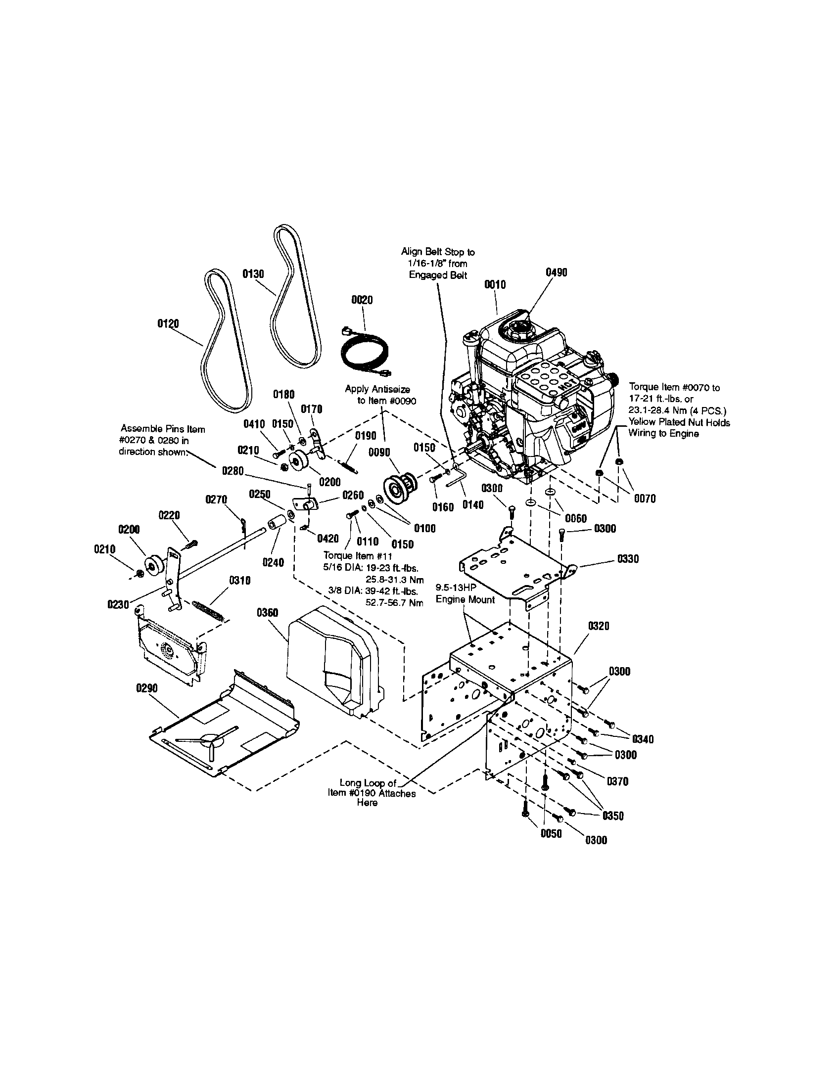 Snapper 1695734 engine & frame diagram