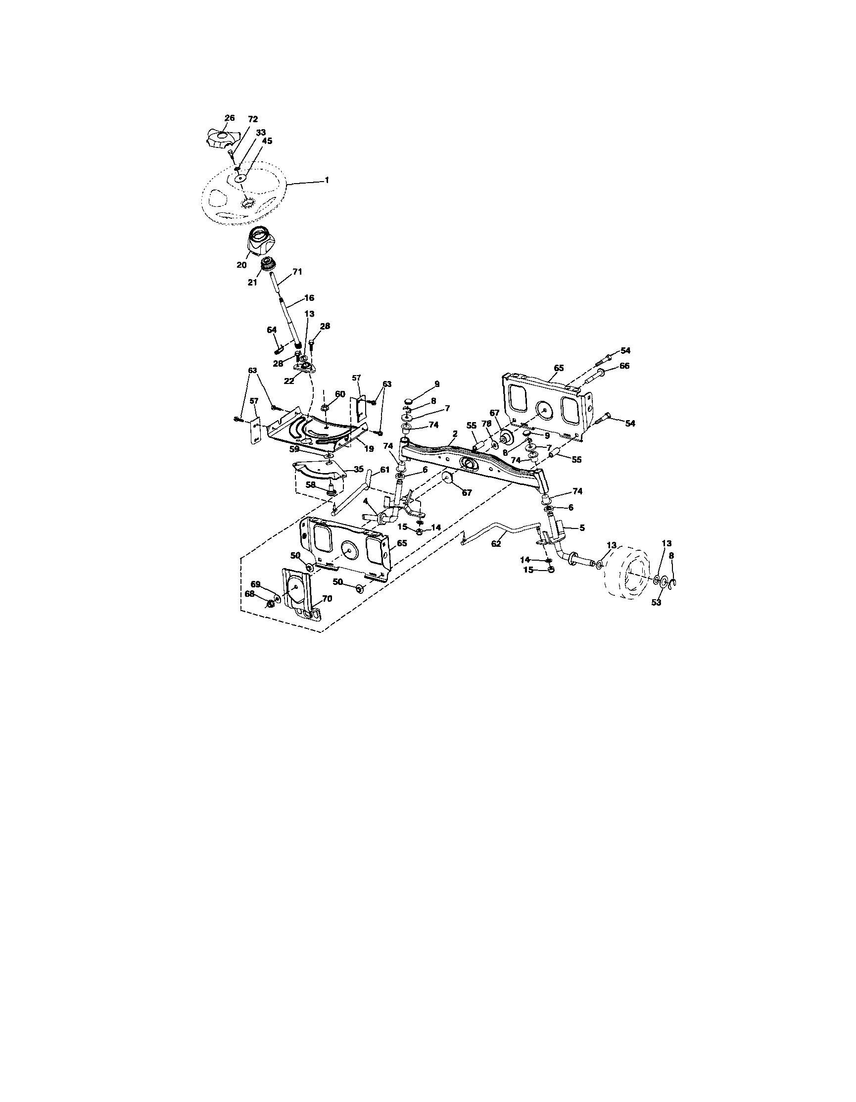 Craftsman 917289072 steering diagram