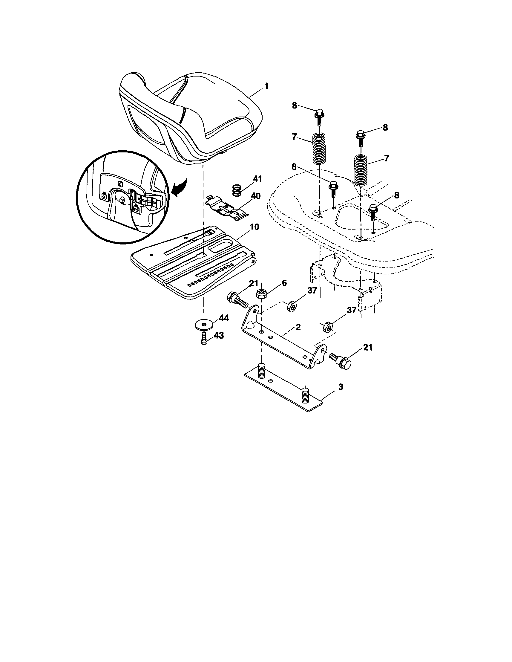 Craftsman 917289072 seat diagram