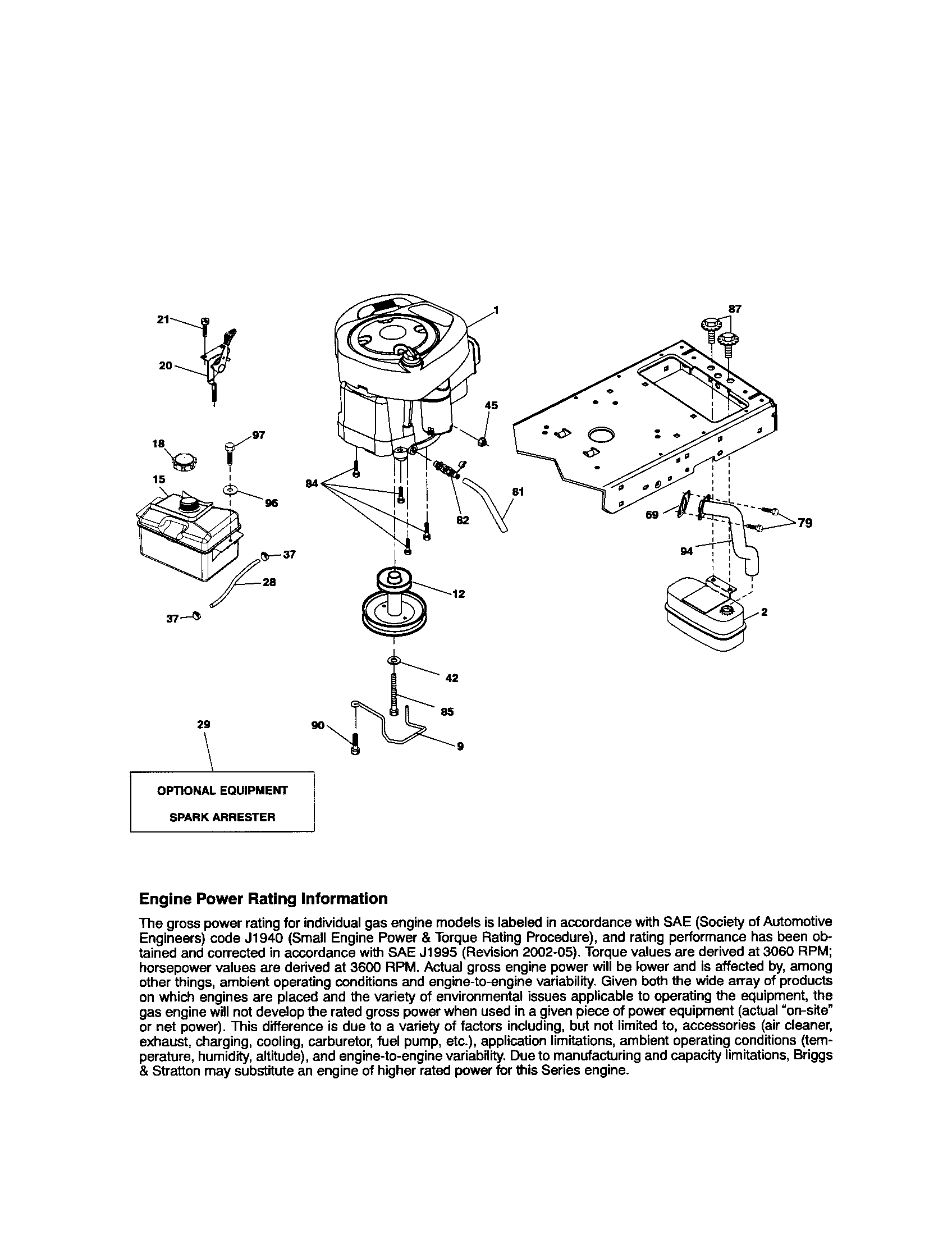 Craftsman 917289105 engine diagram