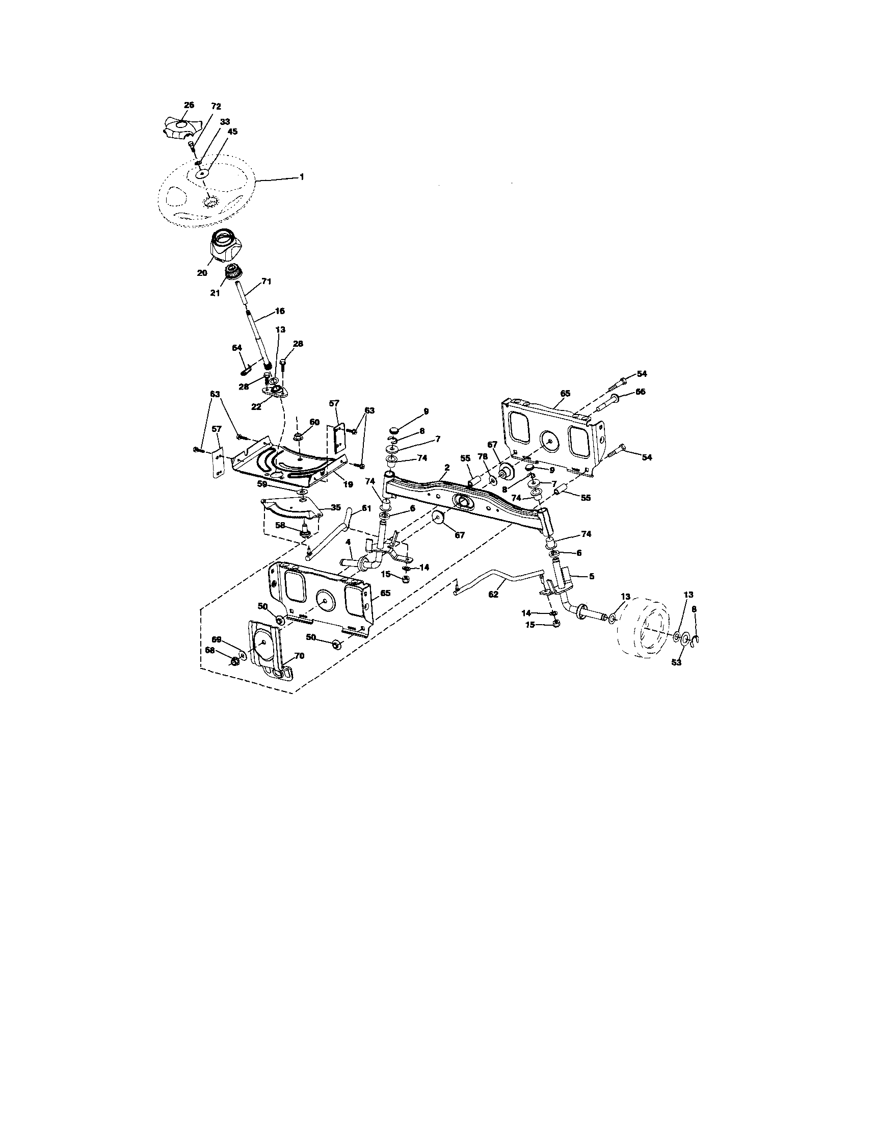 Craftsman 917289105 steering diagram