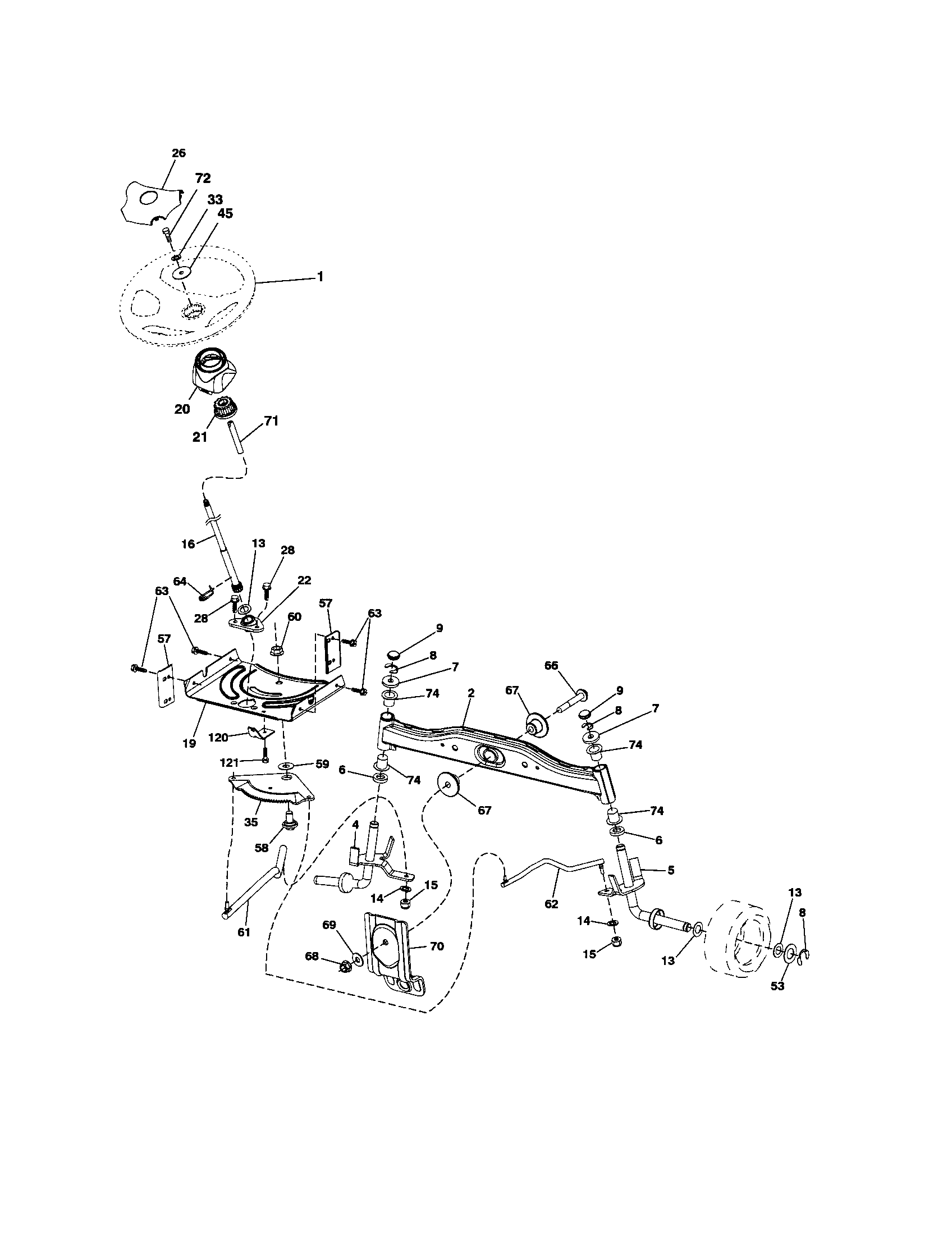 Craftsman 917289180 steering diagram