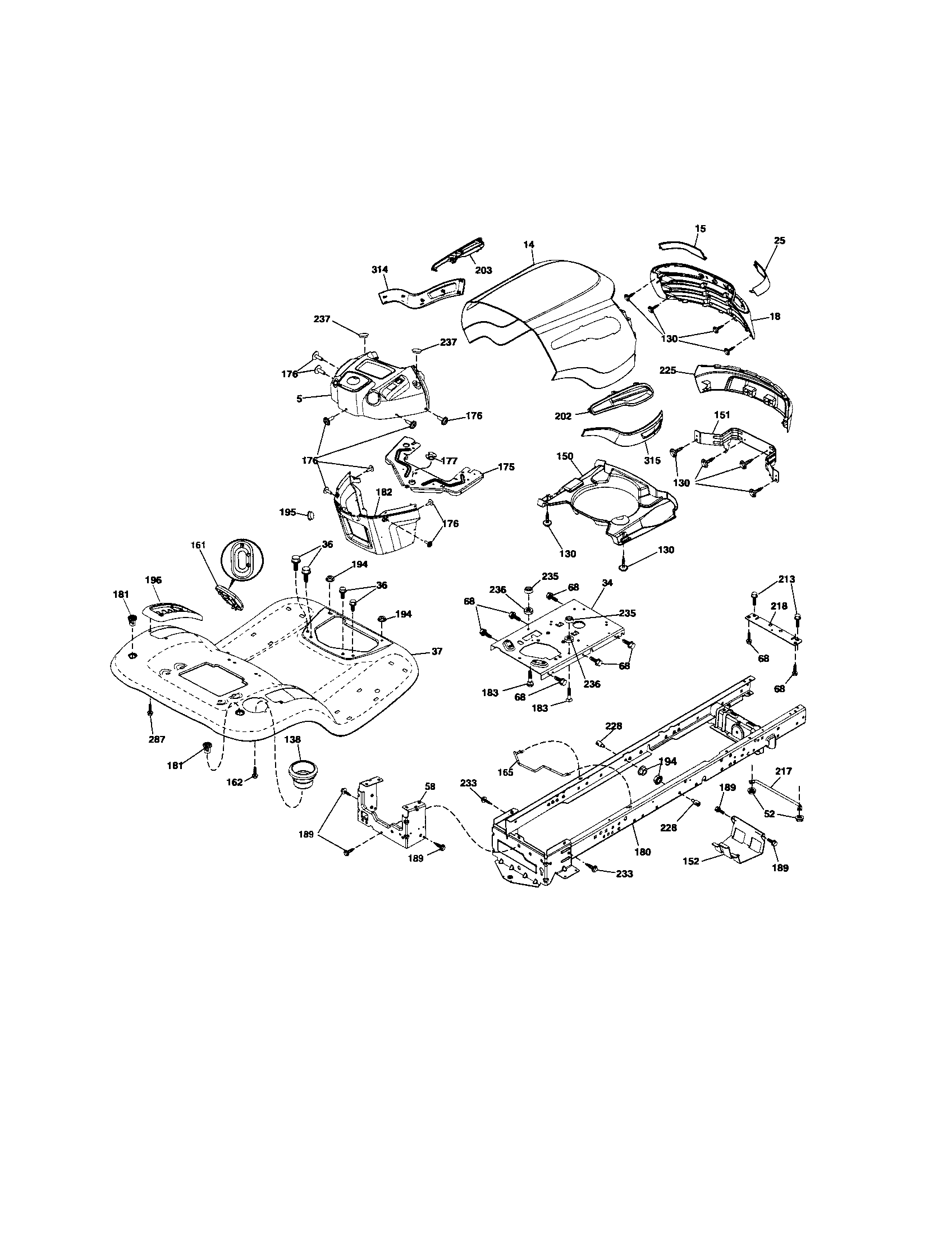 Craftsman 917289910 chassis diagram