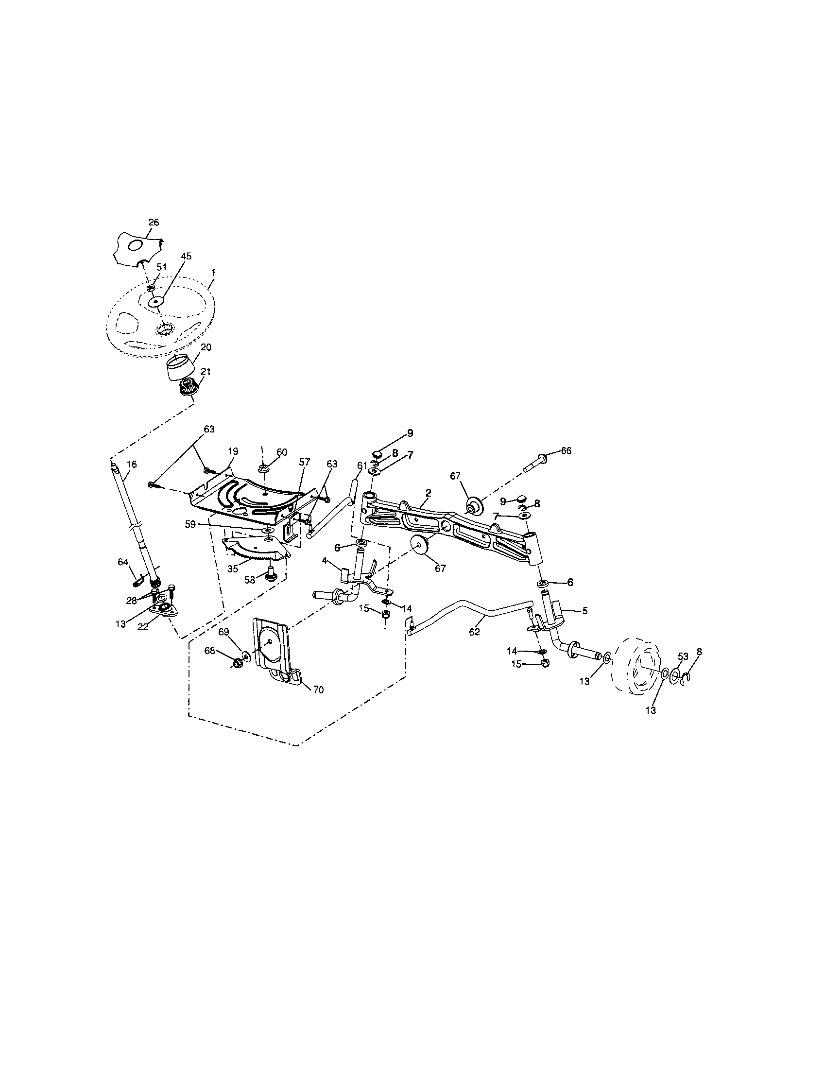 Craftsman 917289910 steering diagram