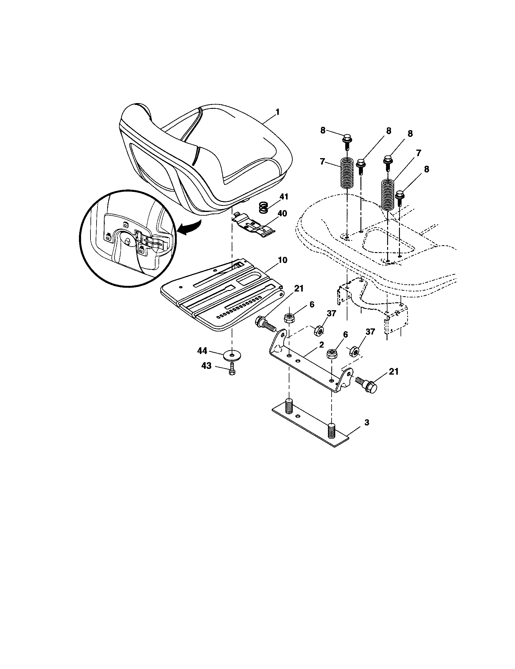 Craftsman 917289910 seat diagram