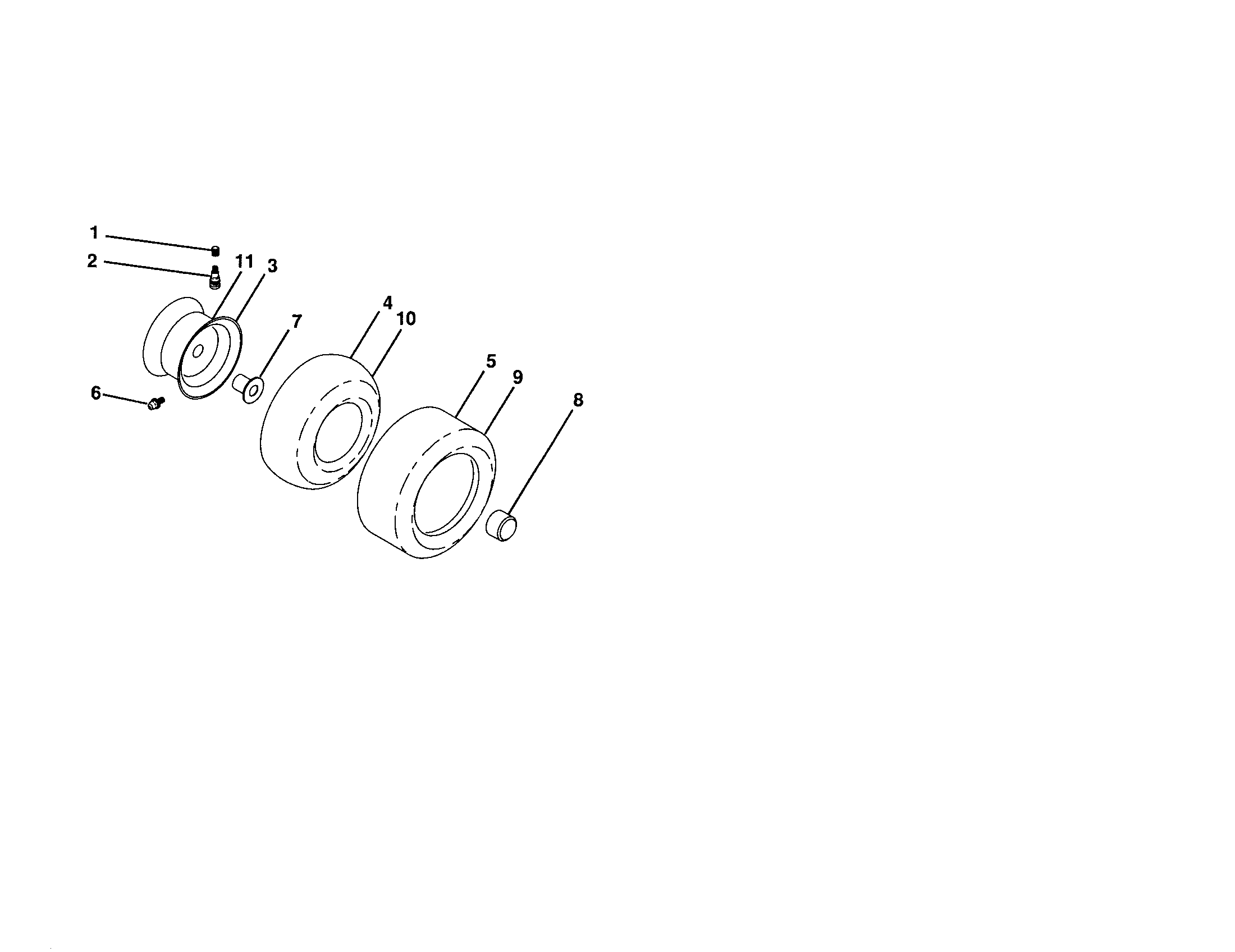 Craftsman 917289910 wheels and tires diagram