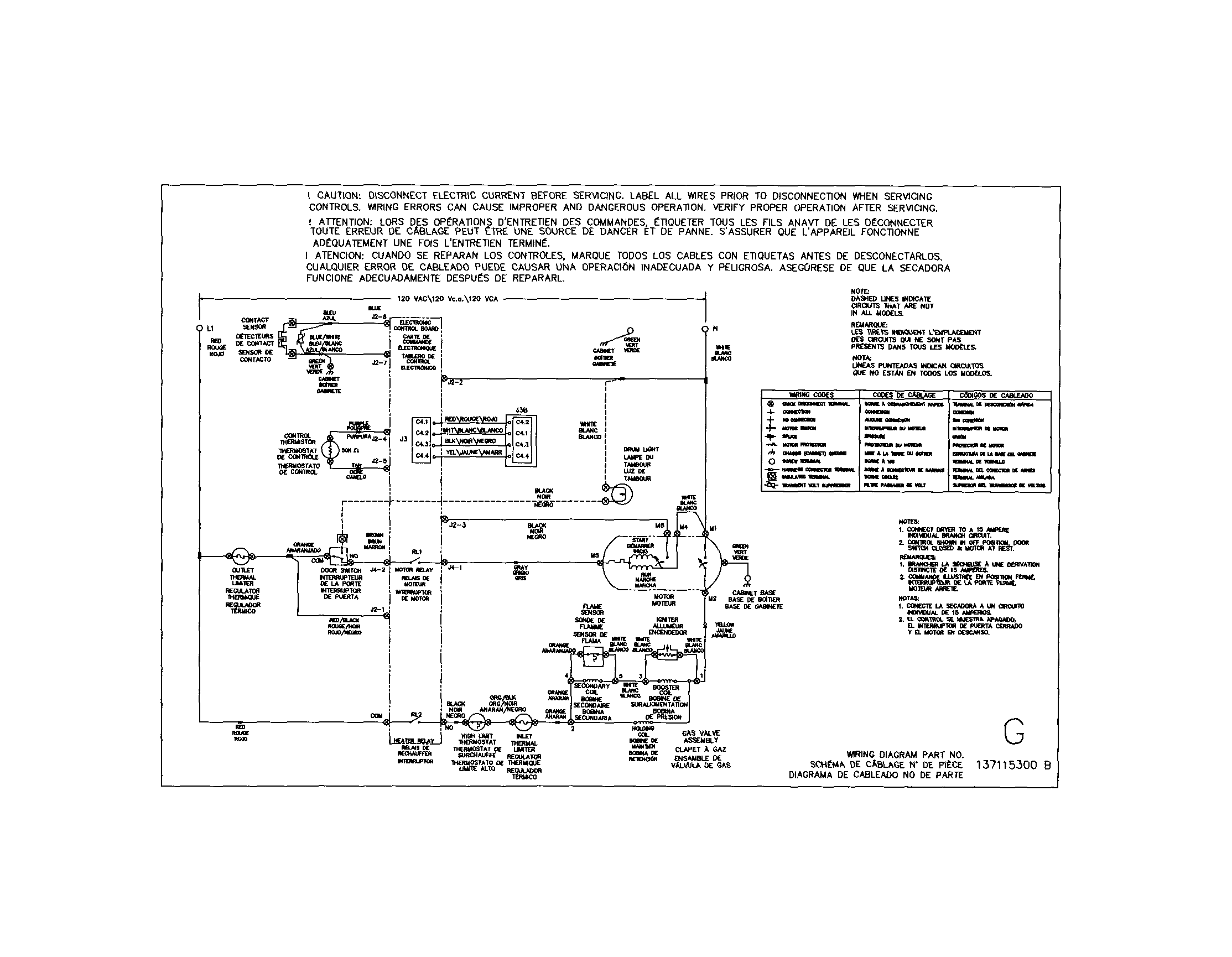 Frigidaire FAQG7017KW0 wiring diagram diagram